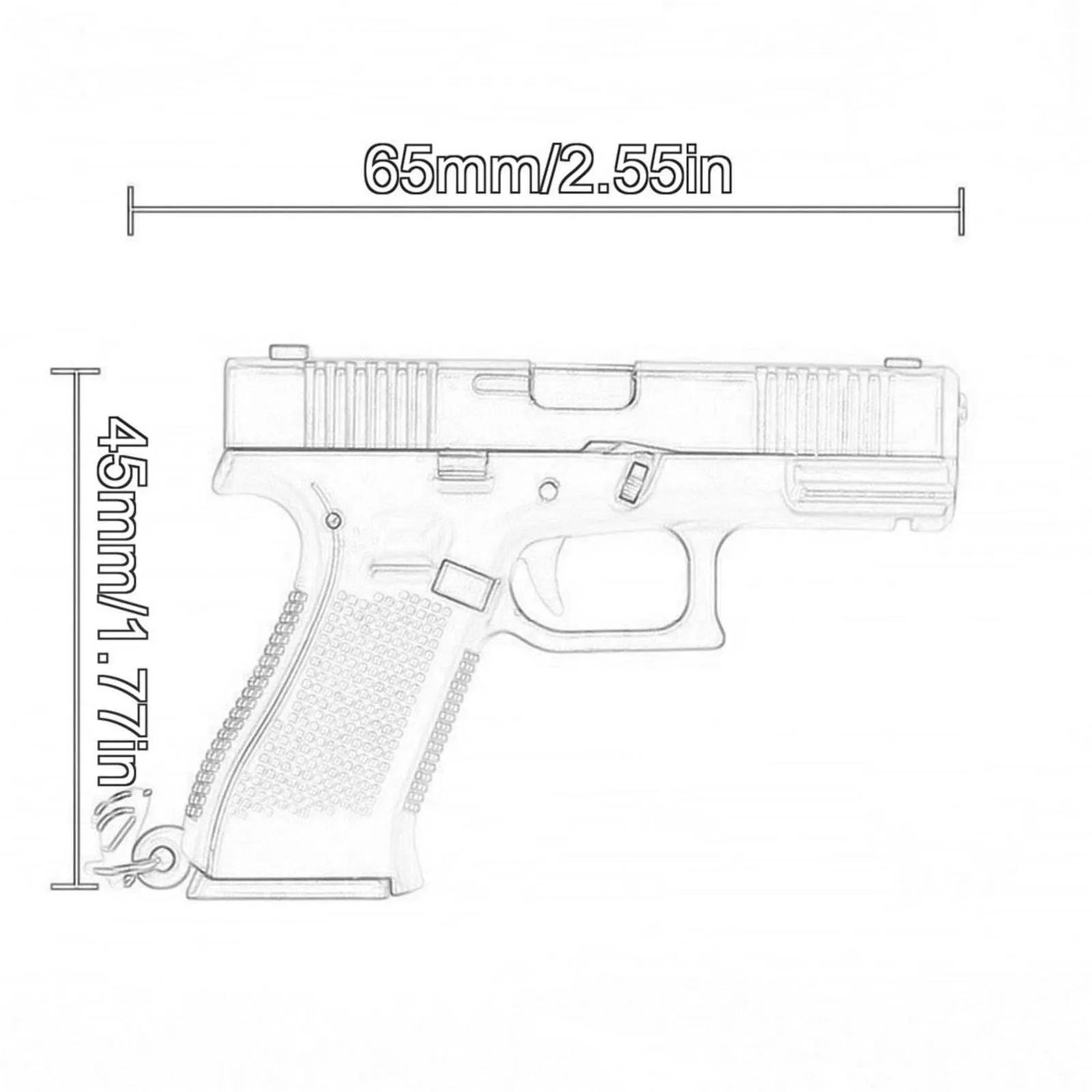 Mini Tactical PistolShaped Keychain  Detachable G45Style Model Keyring Portable Bag  Key Decoration 5