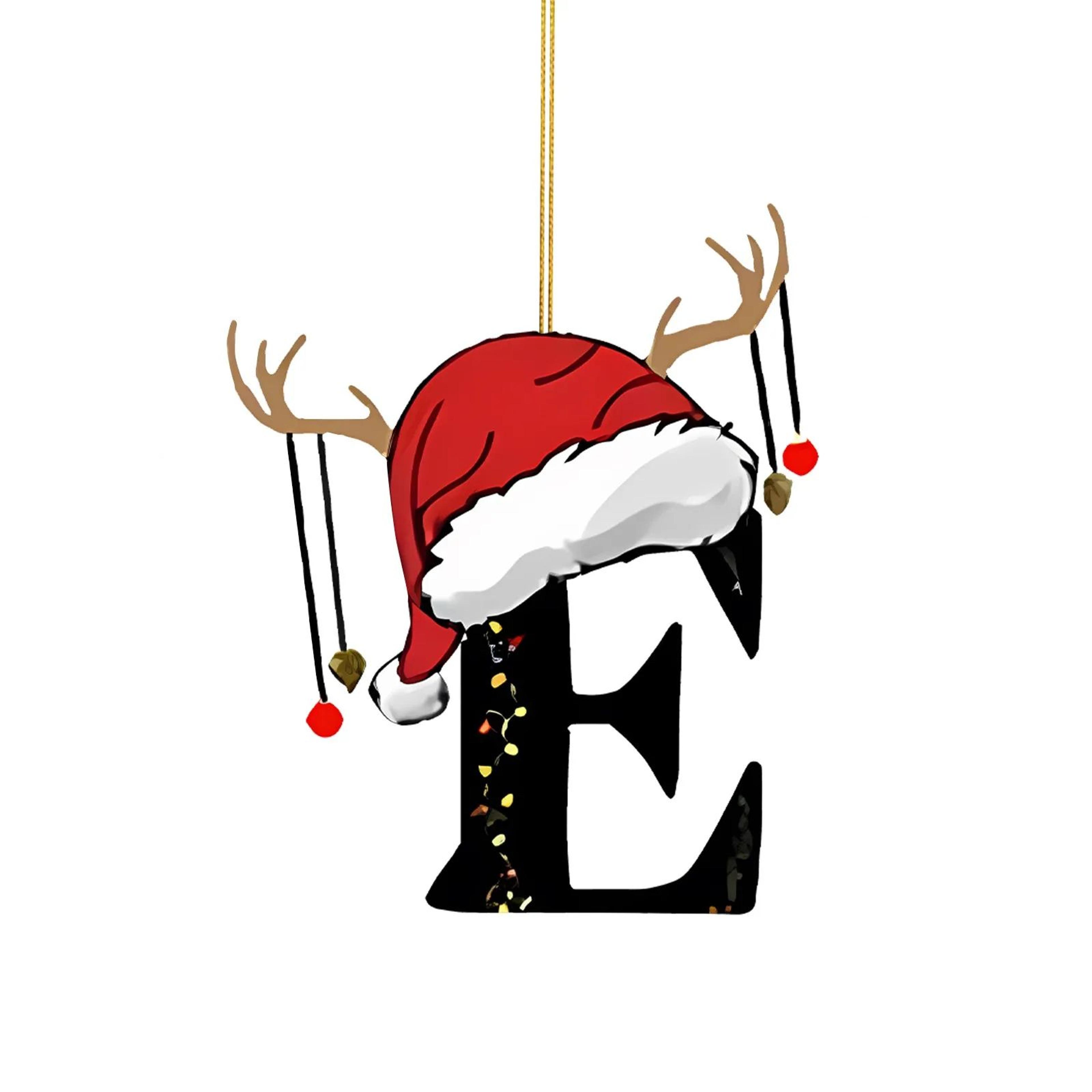 Christmas Letter Ornament  26 Alphabet Initial Pendants For Christmas Tree Personalized Holiday  Ne 8