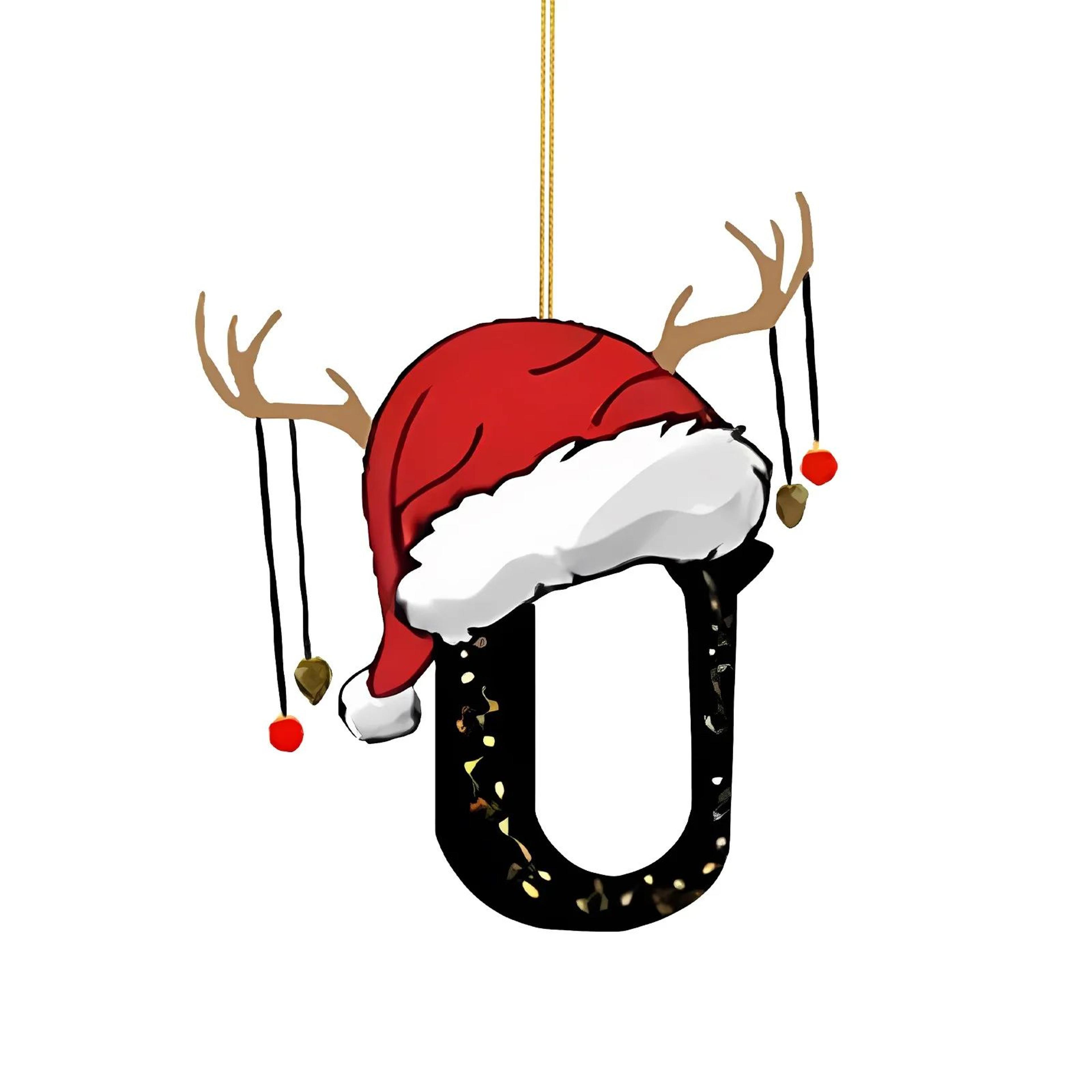Christmas Letter Ornament  26 Alphabet Initial Pendants For Christmas Tree Personalized Holiday  Ne 24