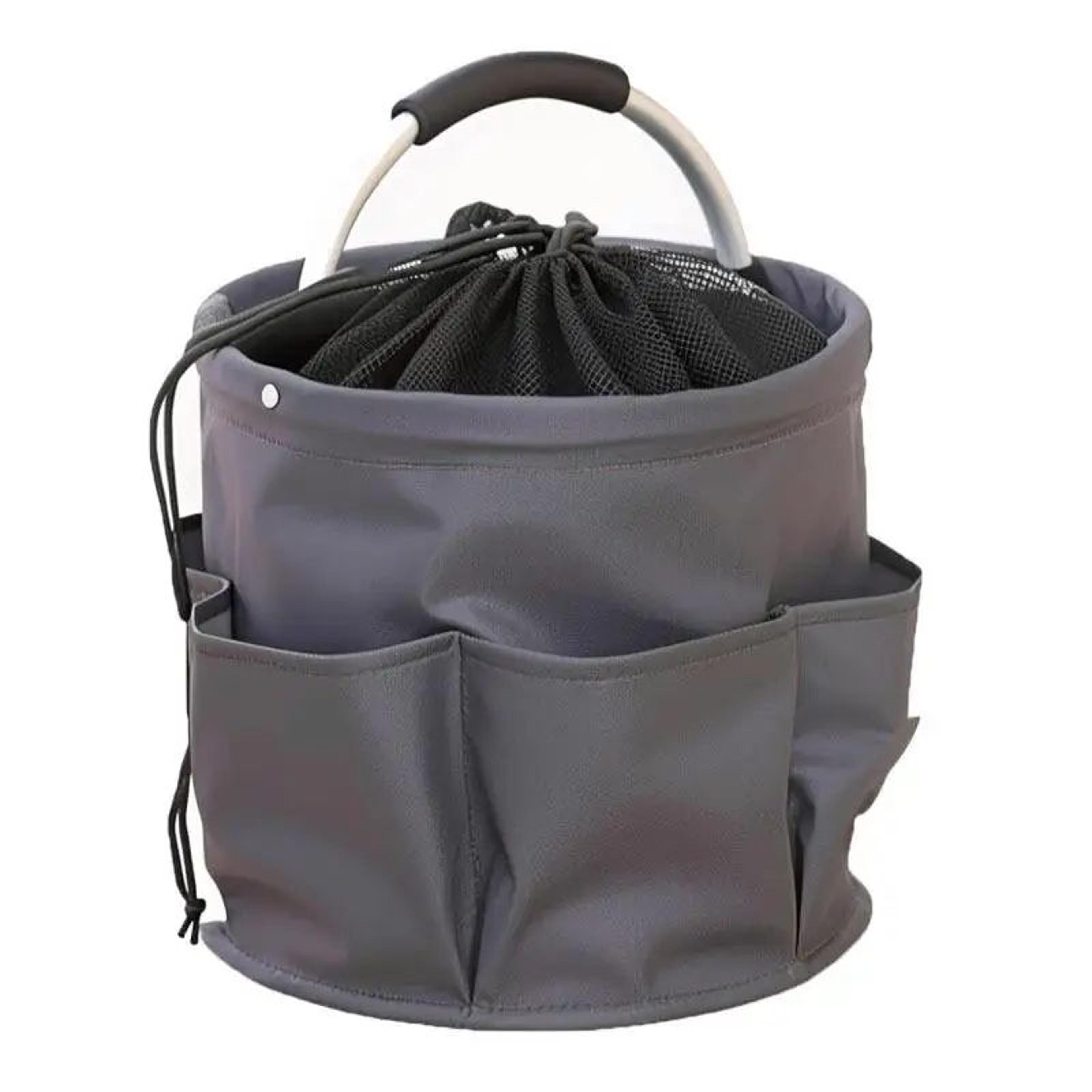 Portable Folding Outdoor Basket  NonWoven Fabric Drawstring Storage Carrier For Camping Picnic Beac 10