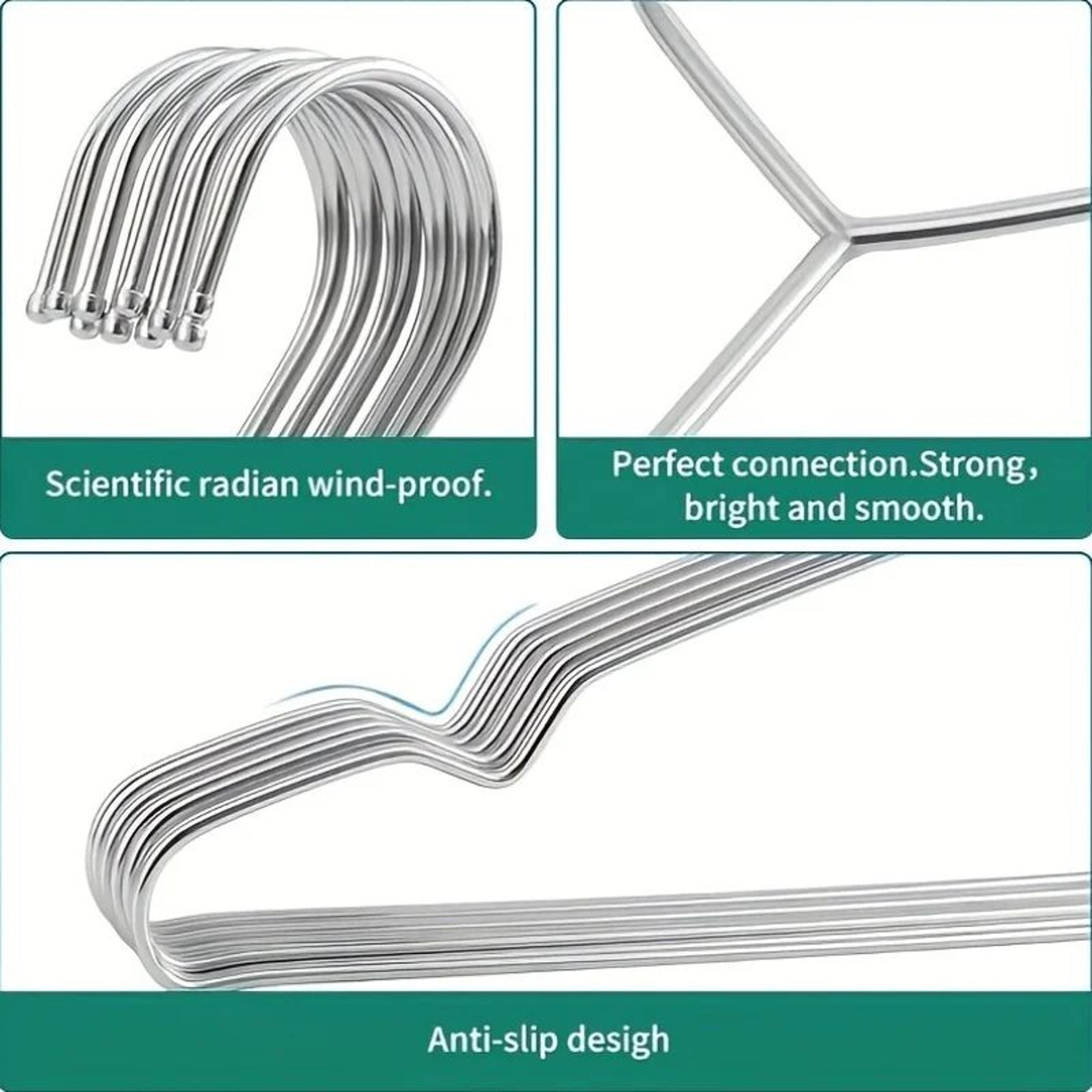 Heavy Duty Stainless Steel Hangers  165 In Ultra Thin Space Saving Polished Metal Clothes Hangers F 2