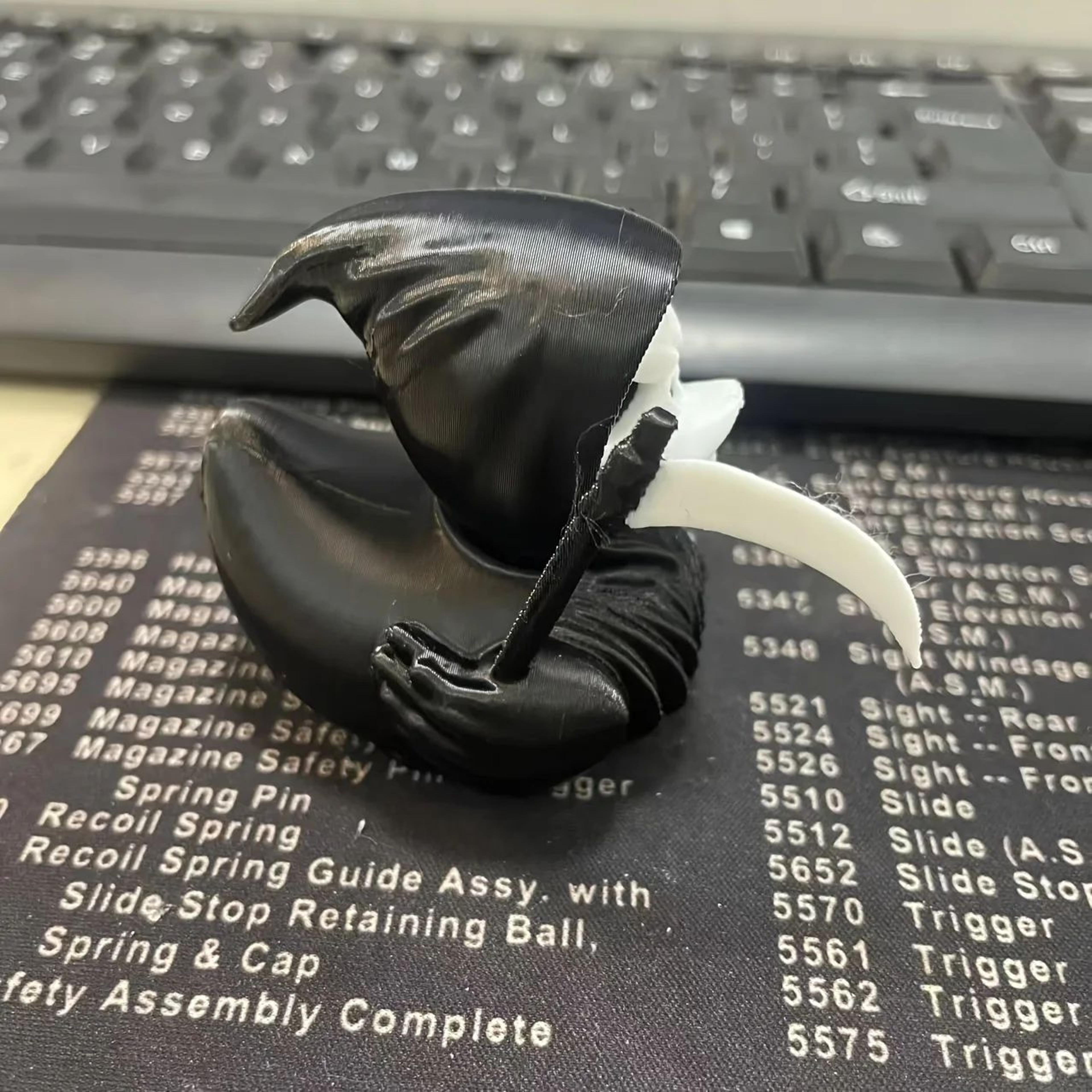 Grim Reaper Duck Statue  3D Scary Resin Death Duck Figurine For Halloween Haunted House Party  Home 4