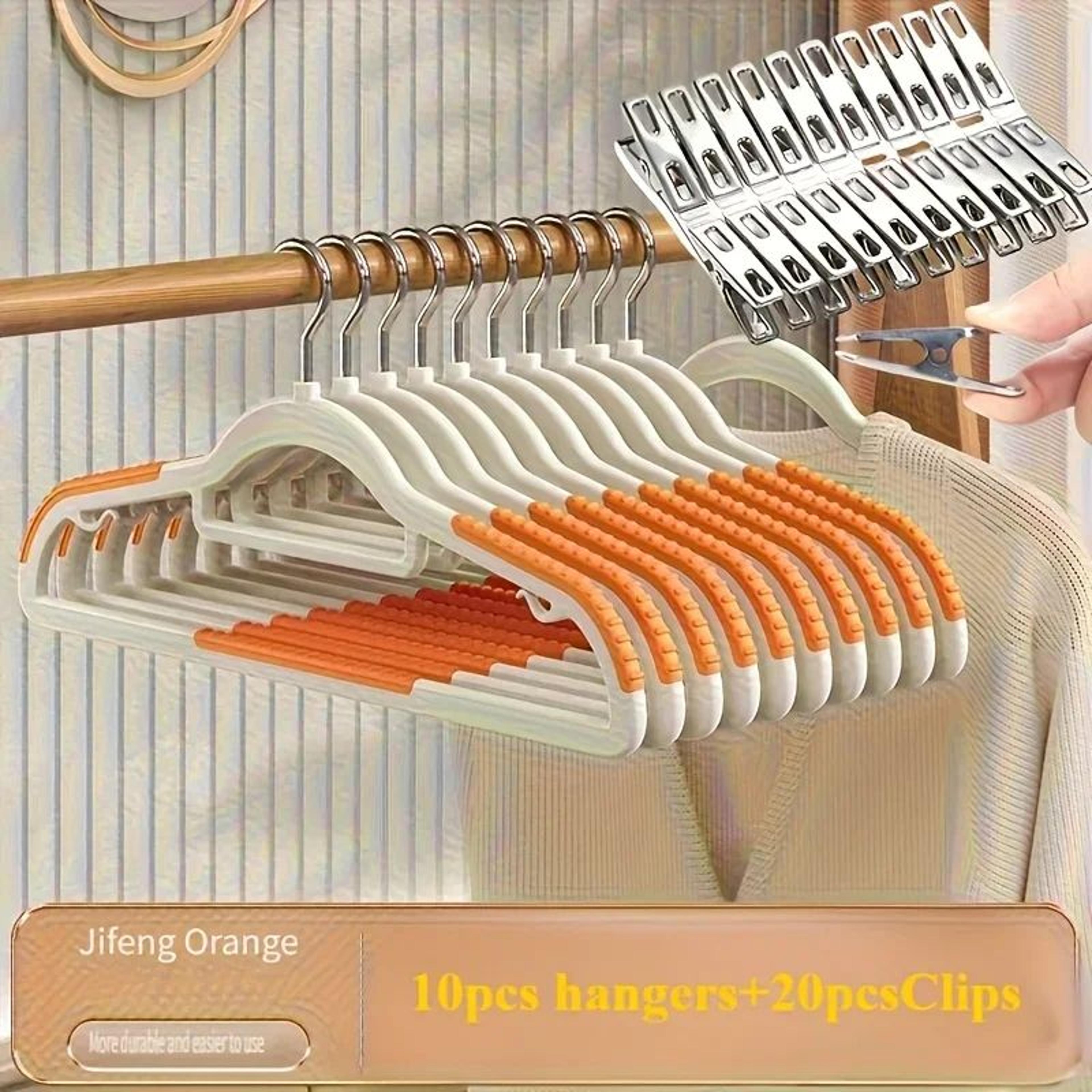 30pcs Velvet Hanger Set  10 HeavyDuty AntiSlip Clothes Hangers  20 Clips For Closet And Wardrobe Or 5
