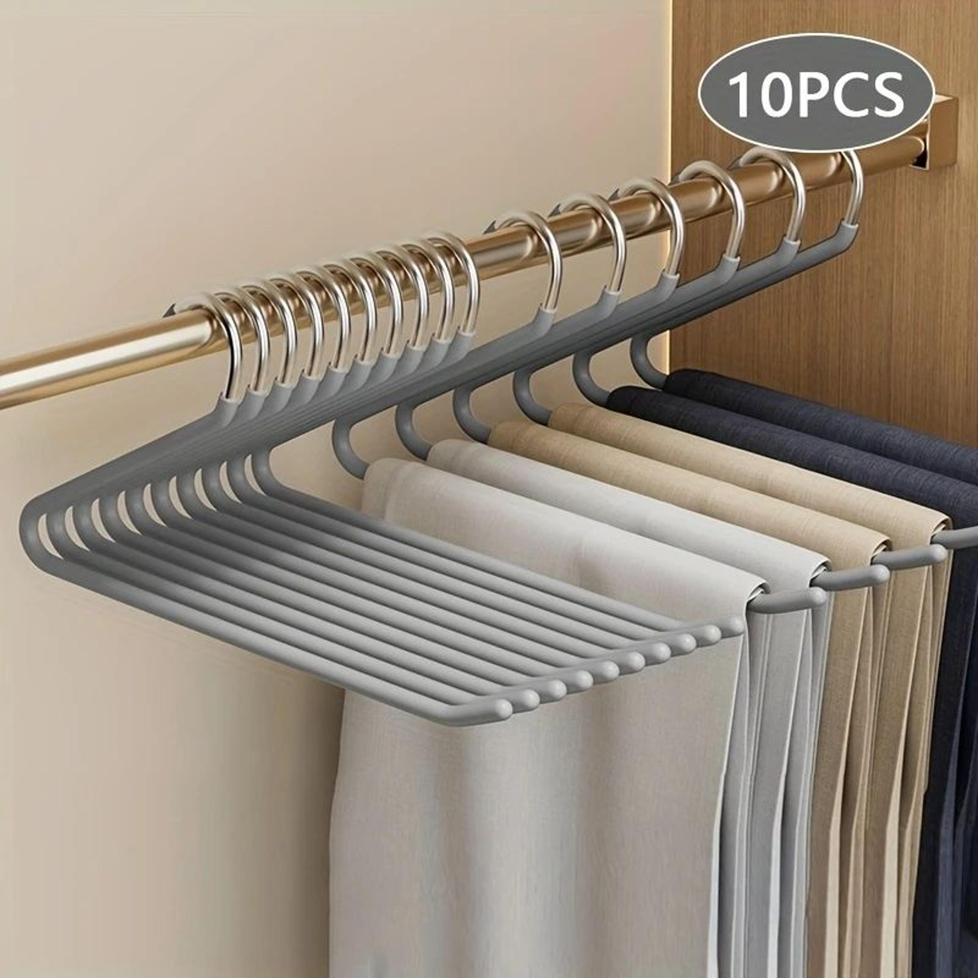 ZShaped Stainless Steel Pants Hanger  SpaceSaving Multifunctional Trouser Rack For Jeans Clothes  C 7