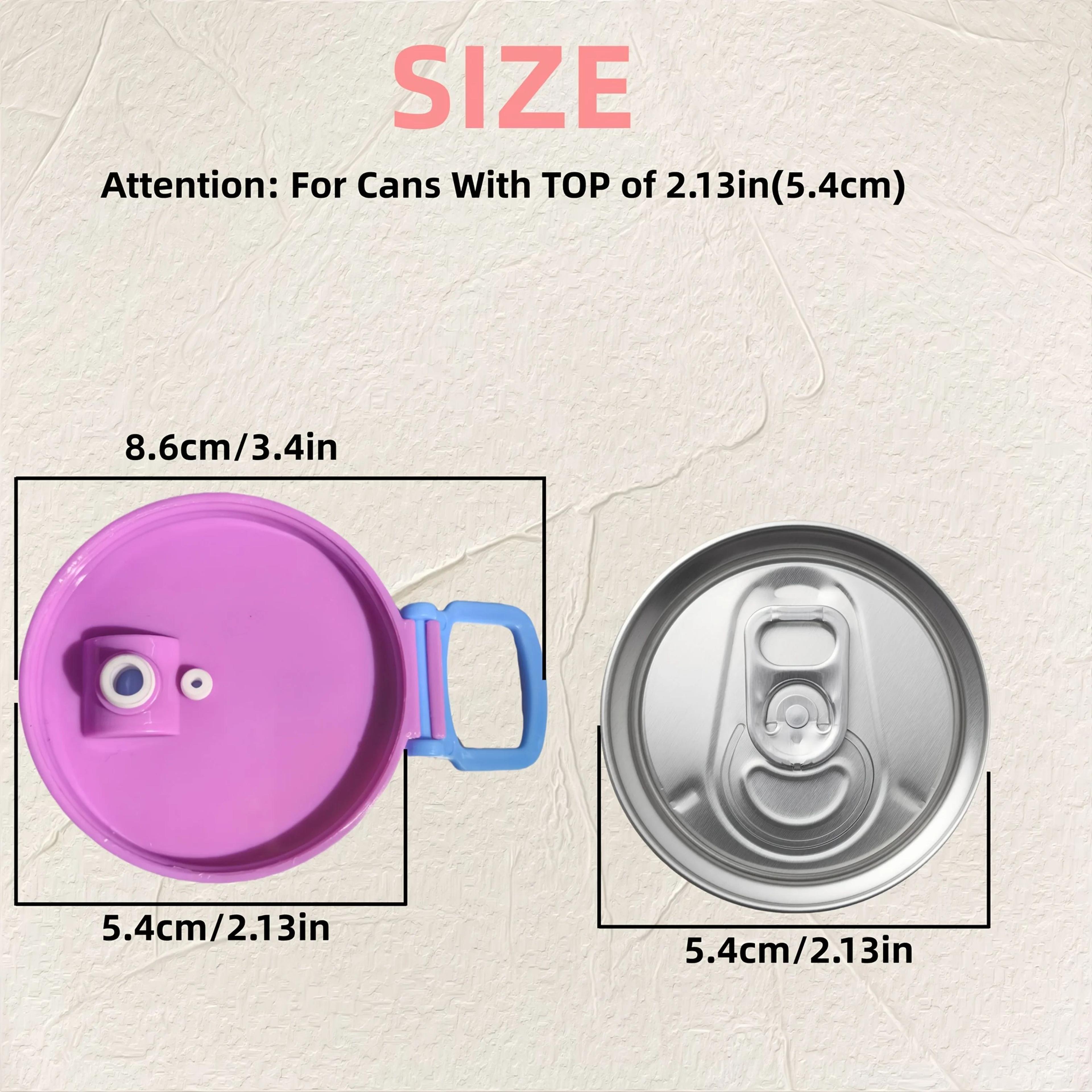 Reusable Soda Can Lid With Straw  Colorful Drink Can Cover For Soft Drinks Juice Sparkling Water  B 5