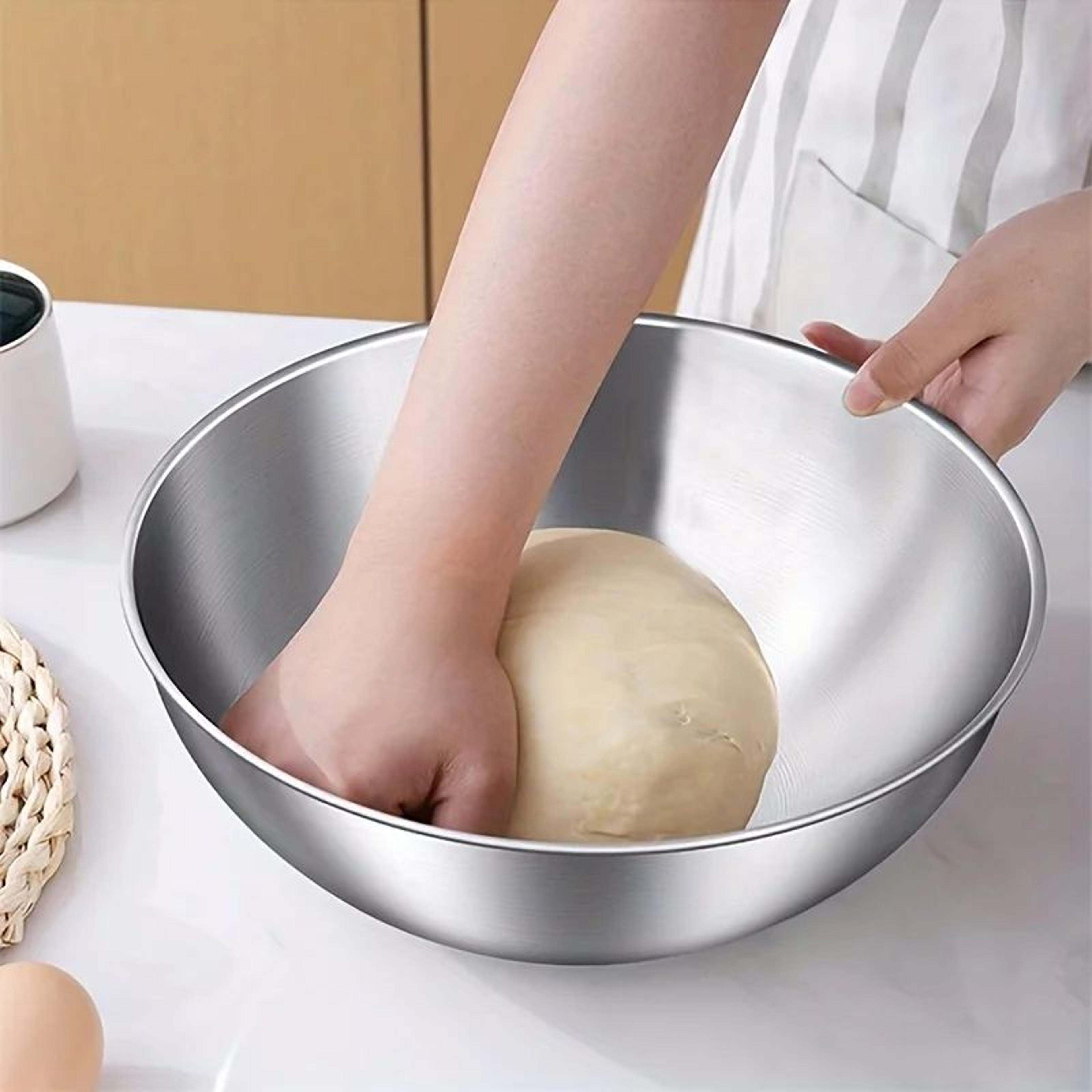 3pcs Stainless Steel Mixing Bowls  Thickened Measuring Kitchen Bowl Set For Baking Kneading Eggs  F 3