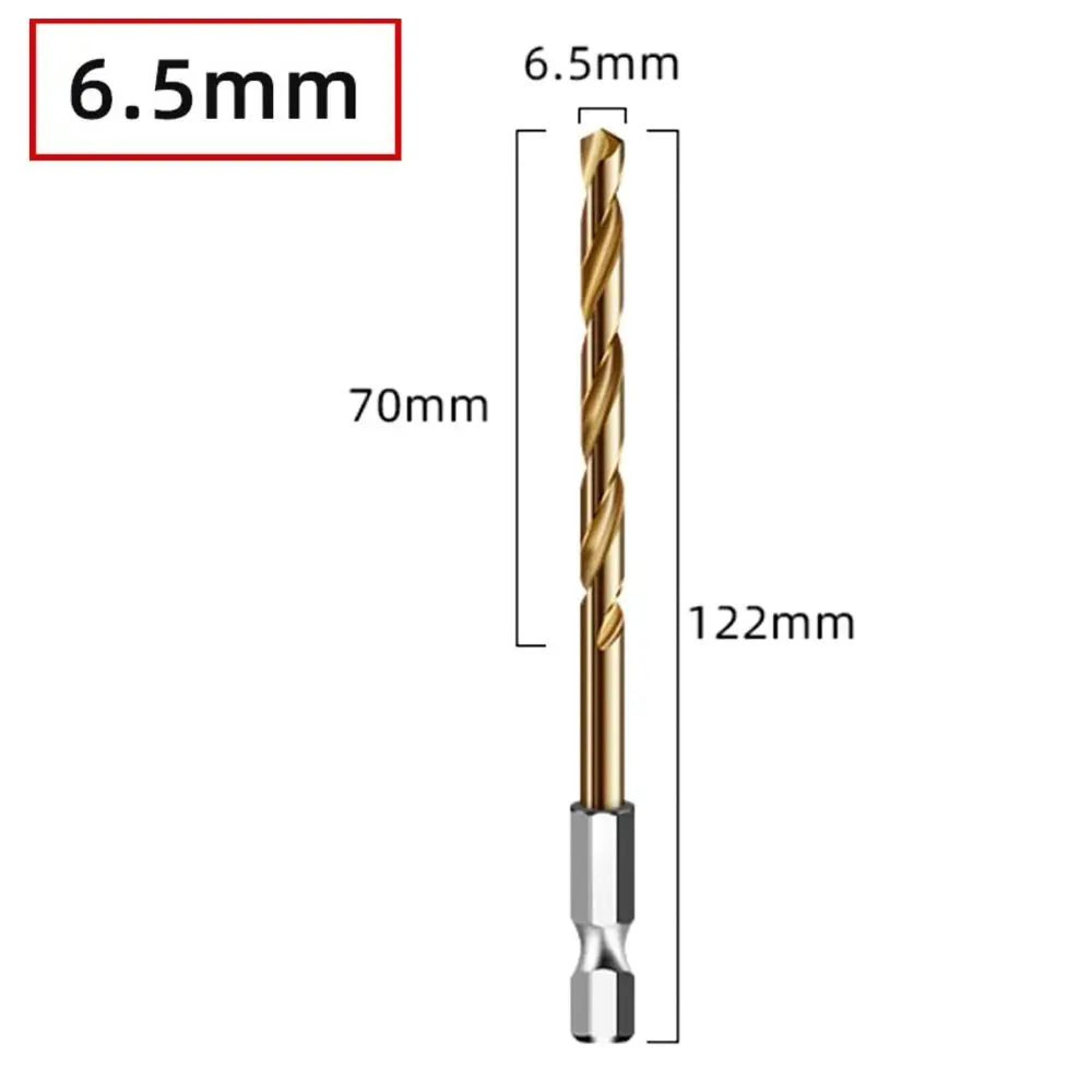 HSS Titanium Coated Twist Drill Bit  14 In Hex Shank Quick Change Power Tool For Wood Plastic Alumi 19