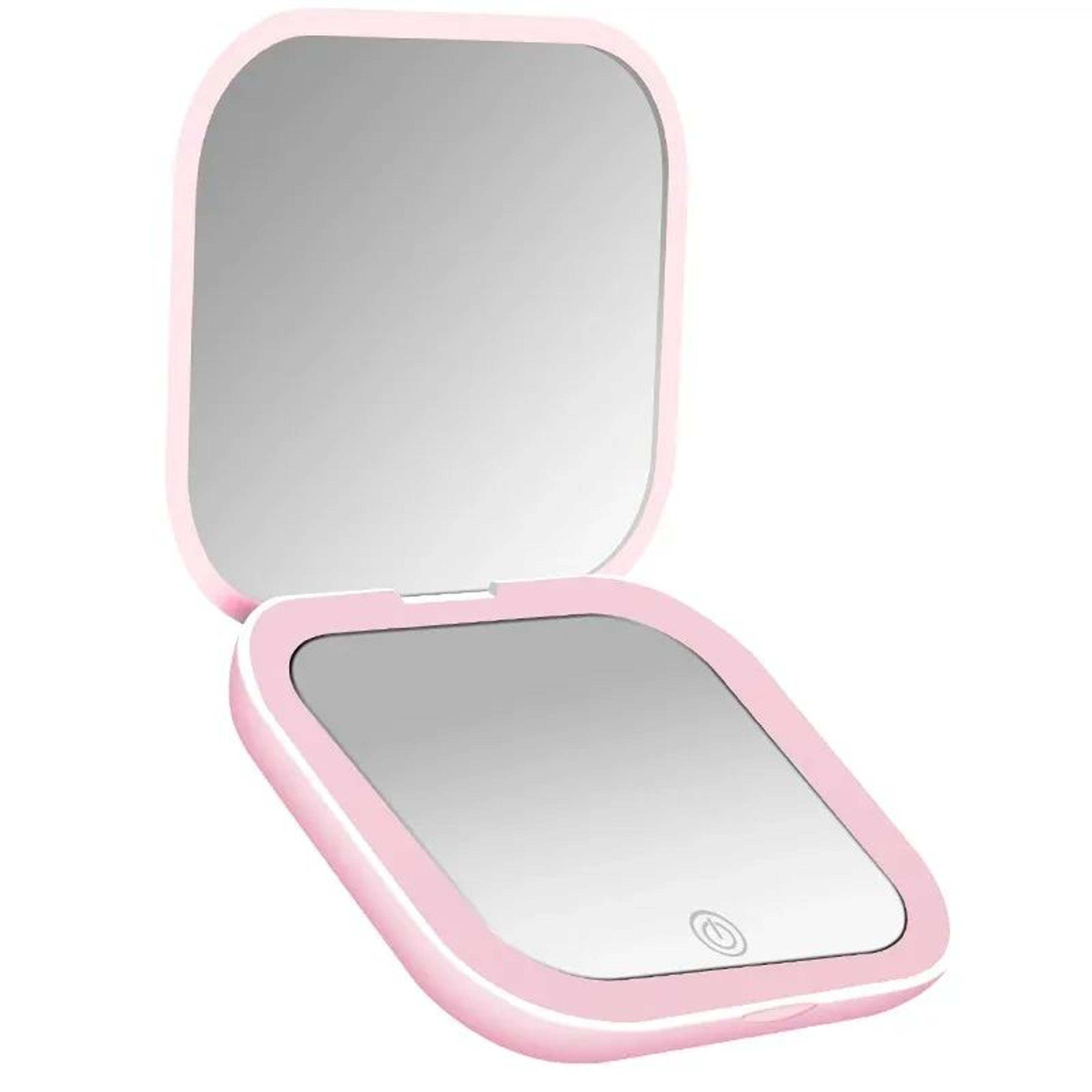 Portable LED Compact Makeup Mirror  1X2X Magnification Folding Pocket Mirror With Lights For Purse  6