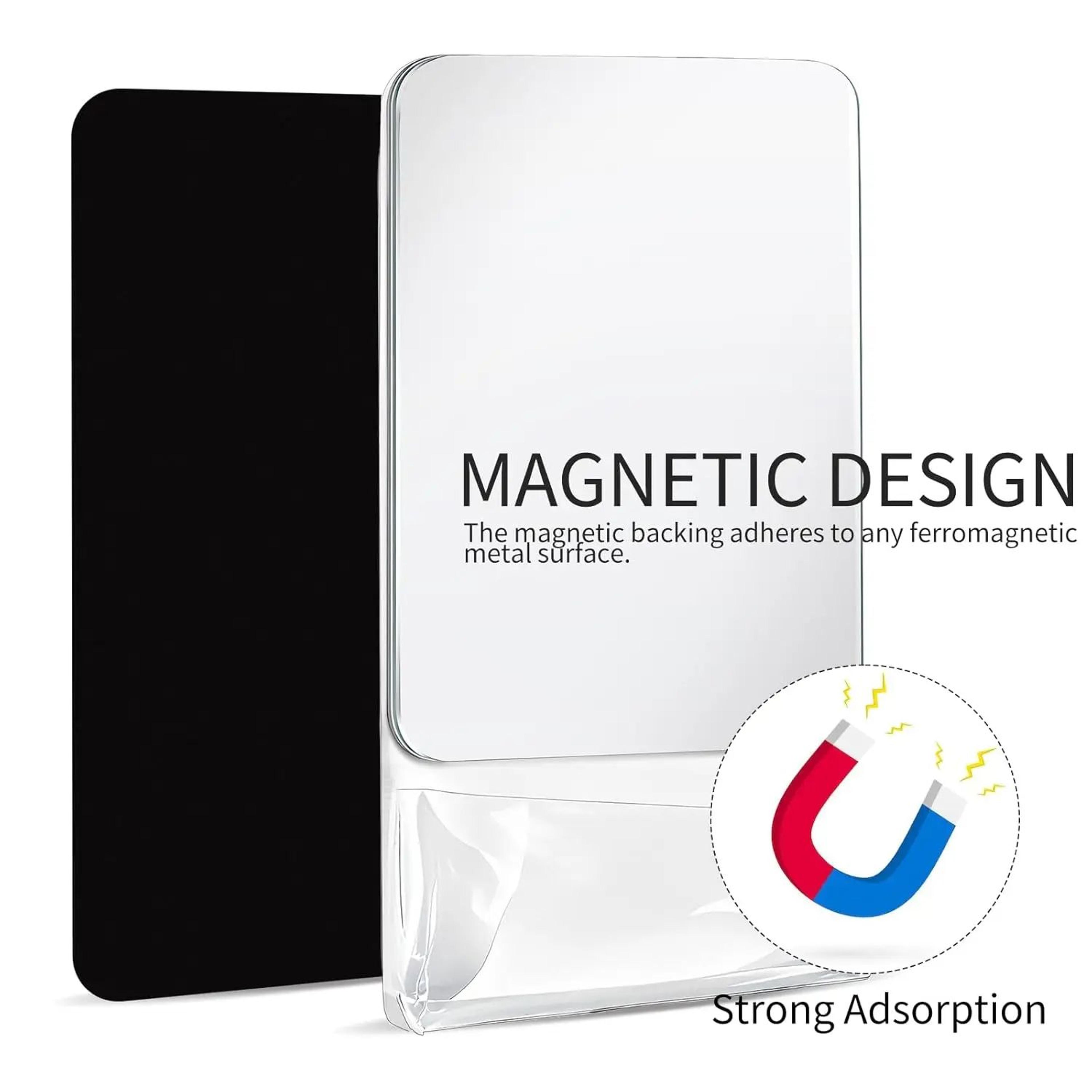 Magnetic Locker Mirror With Storage  669 X 551 In Glass Mirror With Full Magnetic Back For Locker F 3