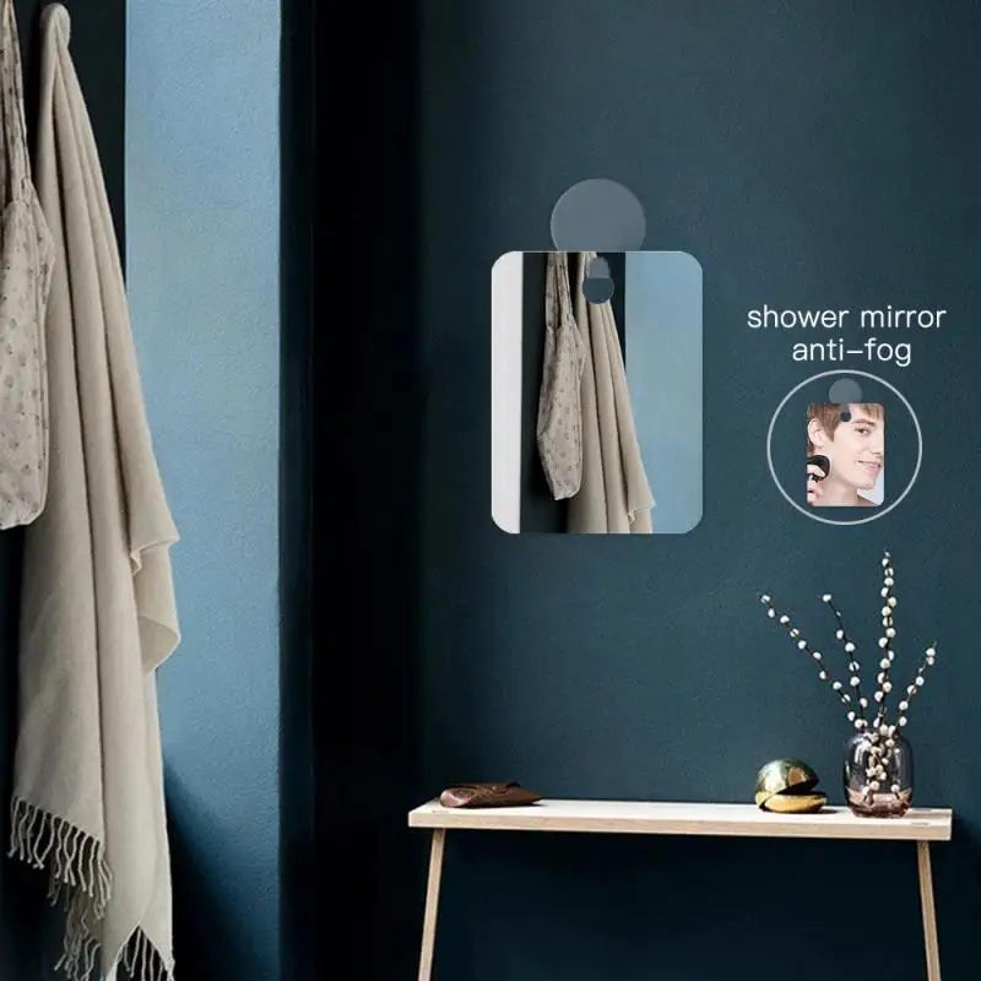 Acrylic Fogless Shower Shaving Mirror  Unbreakable Portable Travel Bathroom Mirror For Shaving  Gro 3