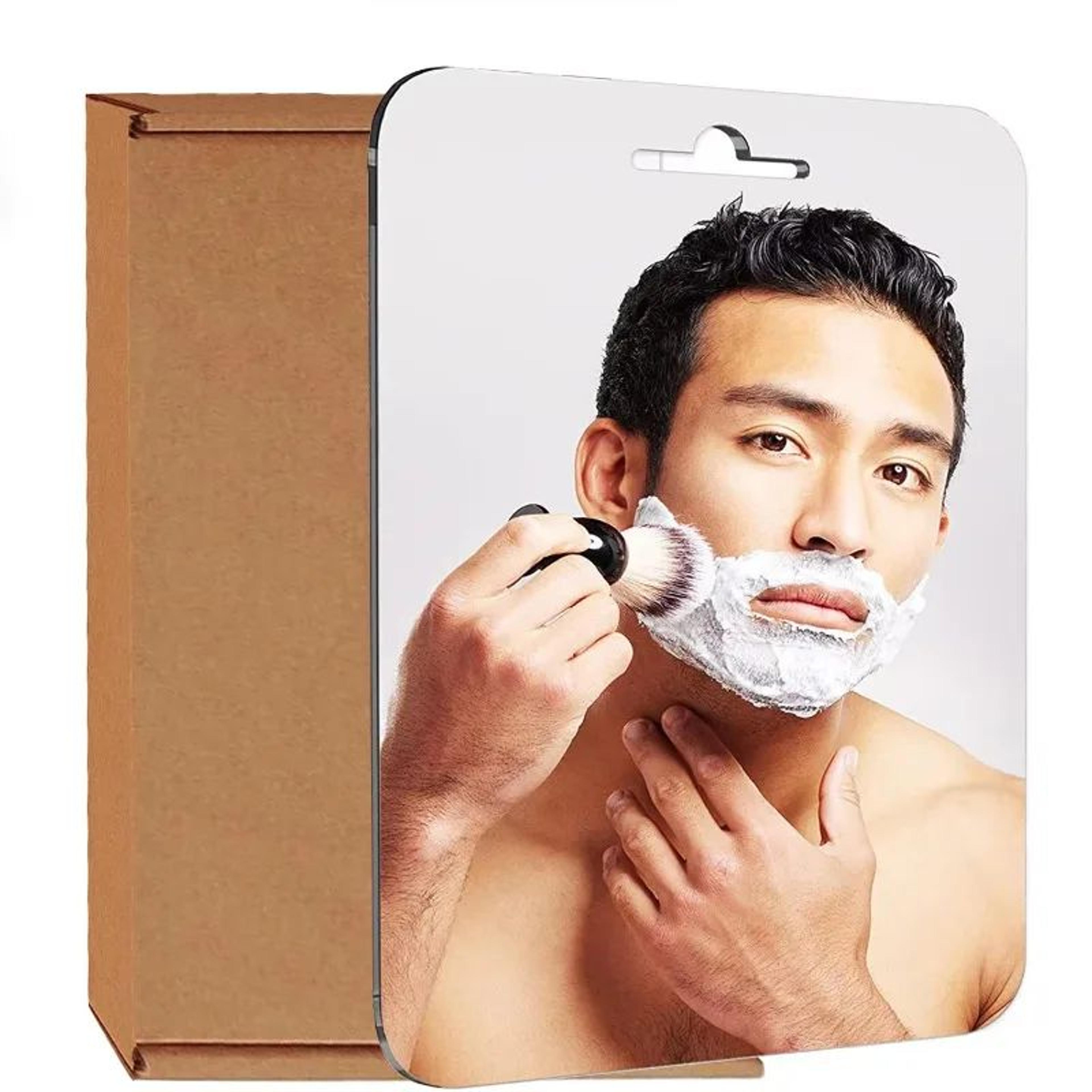 Large Acrylic AntiFog Shower Mirror  Portable Fogless Shaving Bathroom Travel Mirror With Hanging H 2