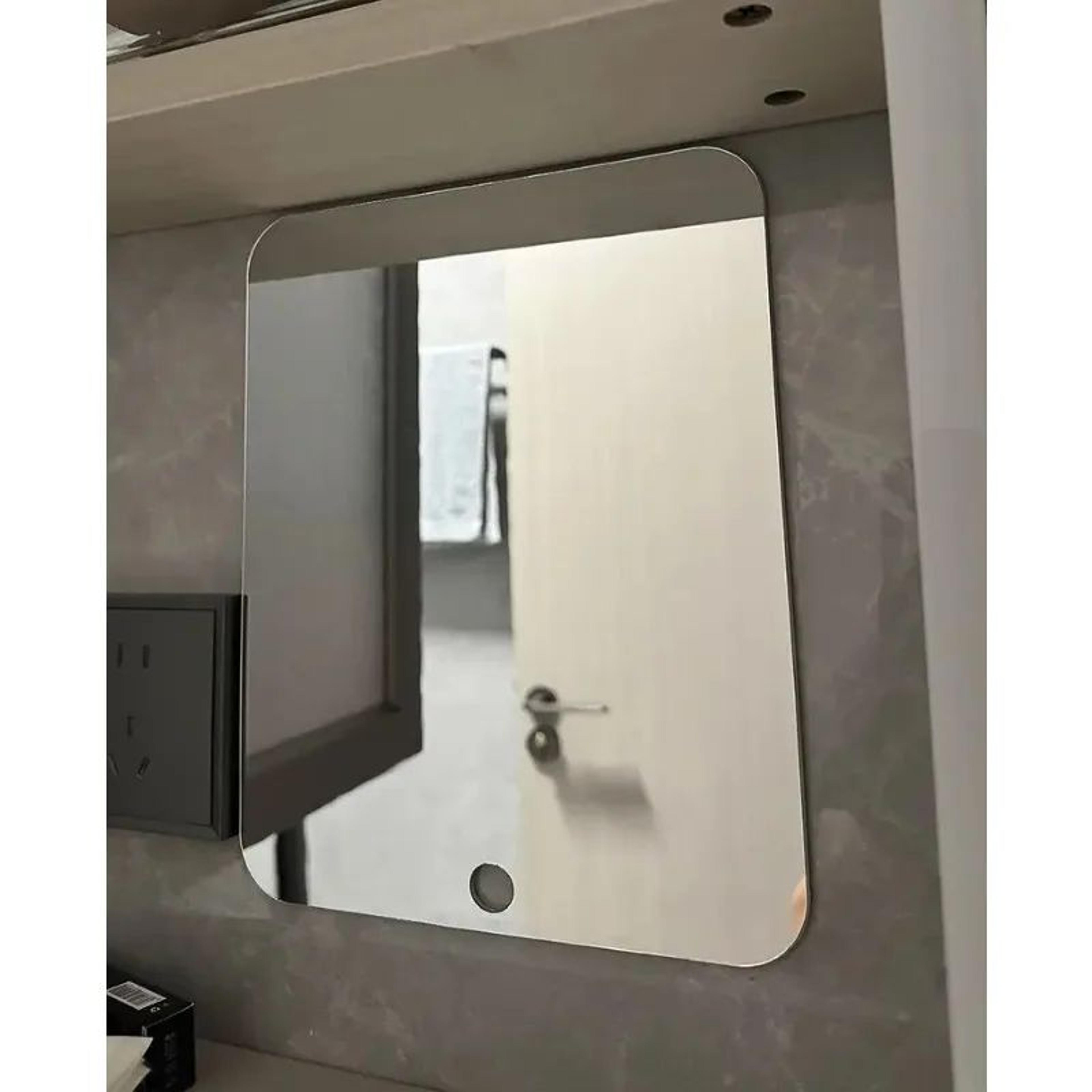 Portable Acrylic Shower Mirror  6 X 4 In Wall Suction Shaving Makeup Mirror For Bathroom Gym Travel 2