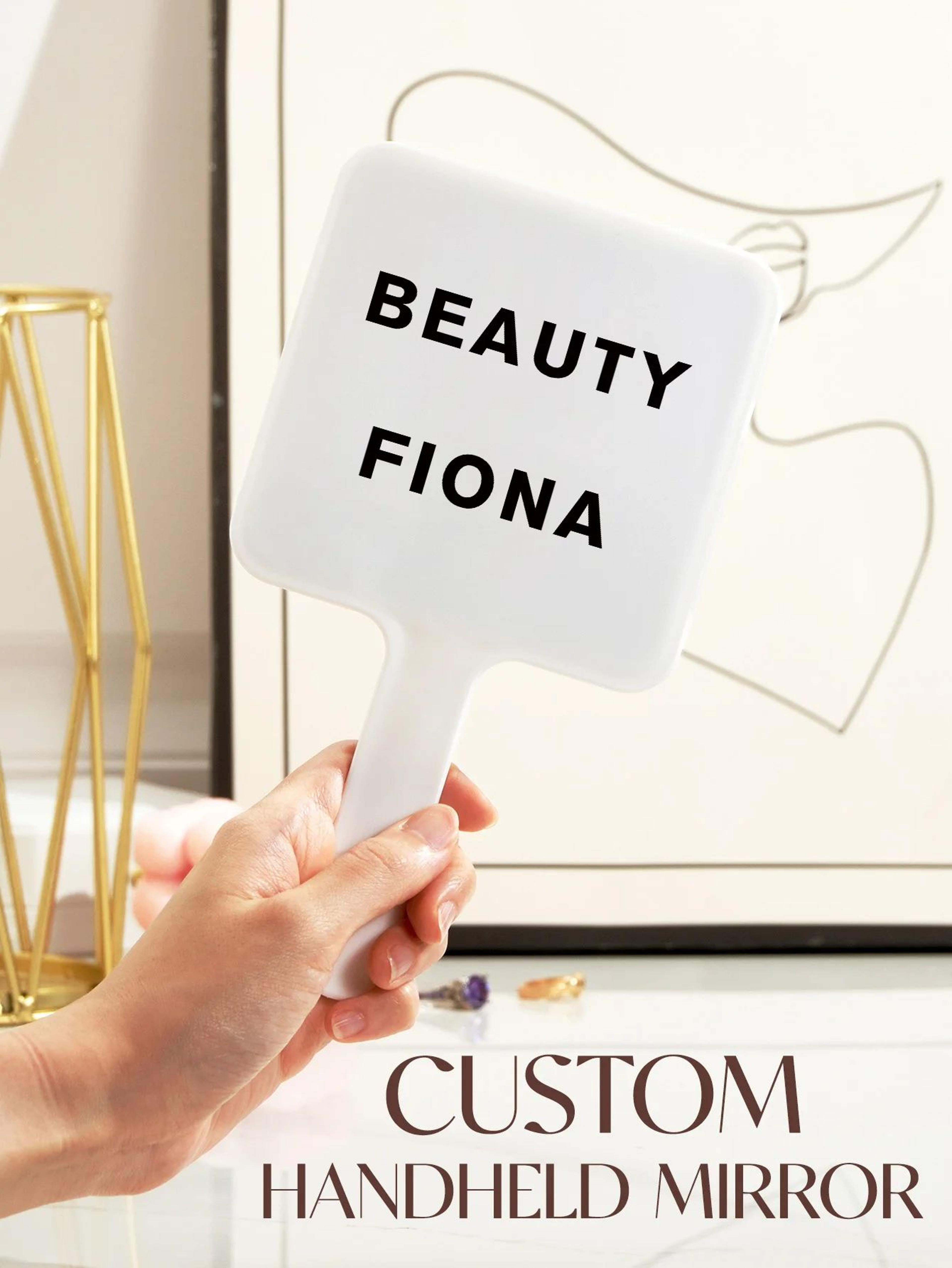 Personalized Handheld Makeup Mirror  Custom Text Photo Or Logo Compact Mirror For Travel Office Dai 2