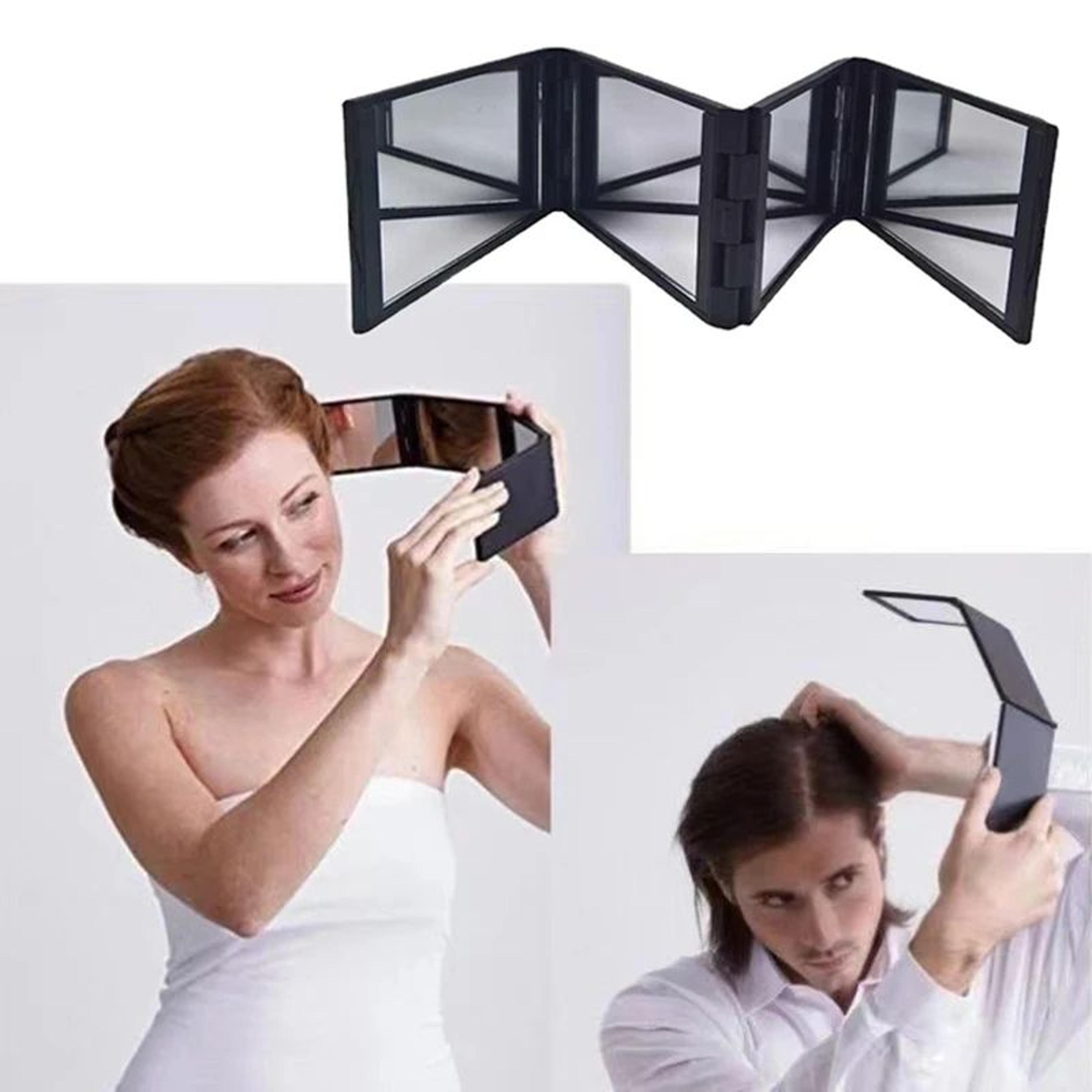 4Way Foldable Self Hair Cutting Mirror  360 Portable Handheld Desktop Makeup Grooming Mirror For Ho 4