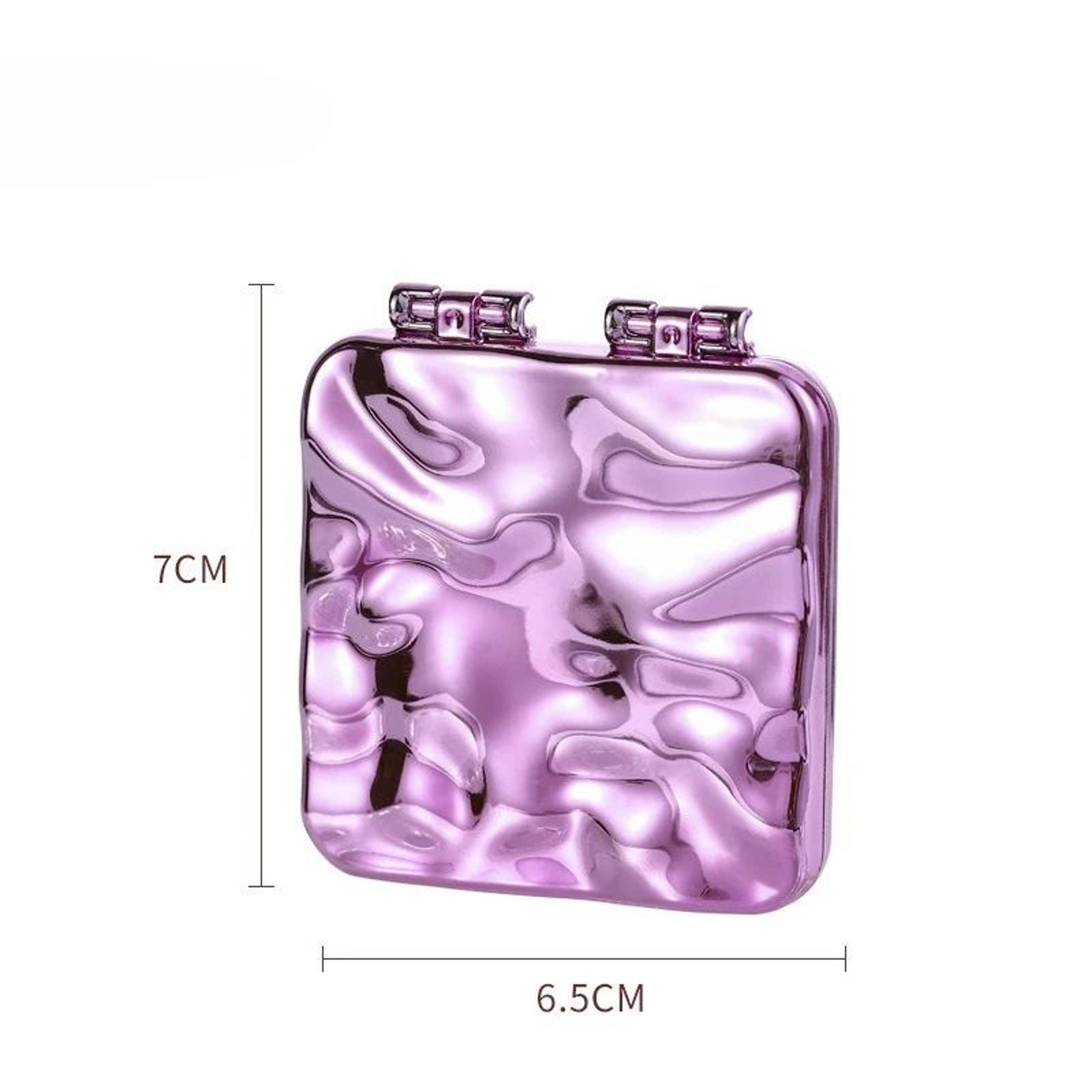 DoubleSided Folding Makeup Mirror  Portable Handheld Vanity Mirror For Makeup Skincare Grooming Tra 4