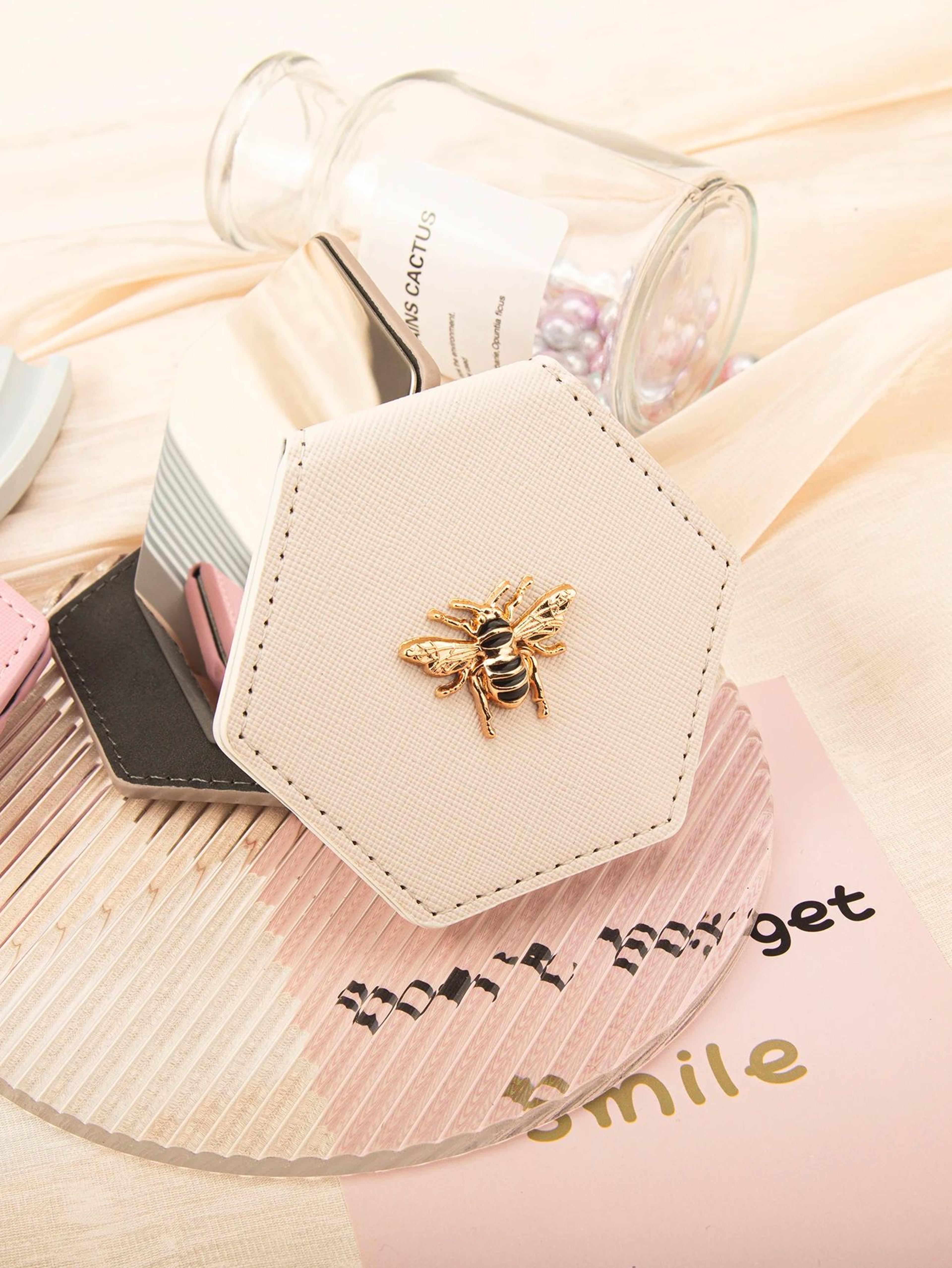 Hexagonal Stainless Steel Desktop Makeup Mirror  Portable Vanity Mirror For Makeup Travel Home  Dai 7