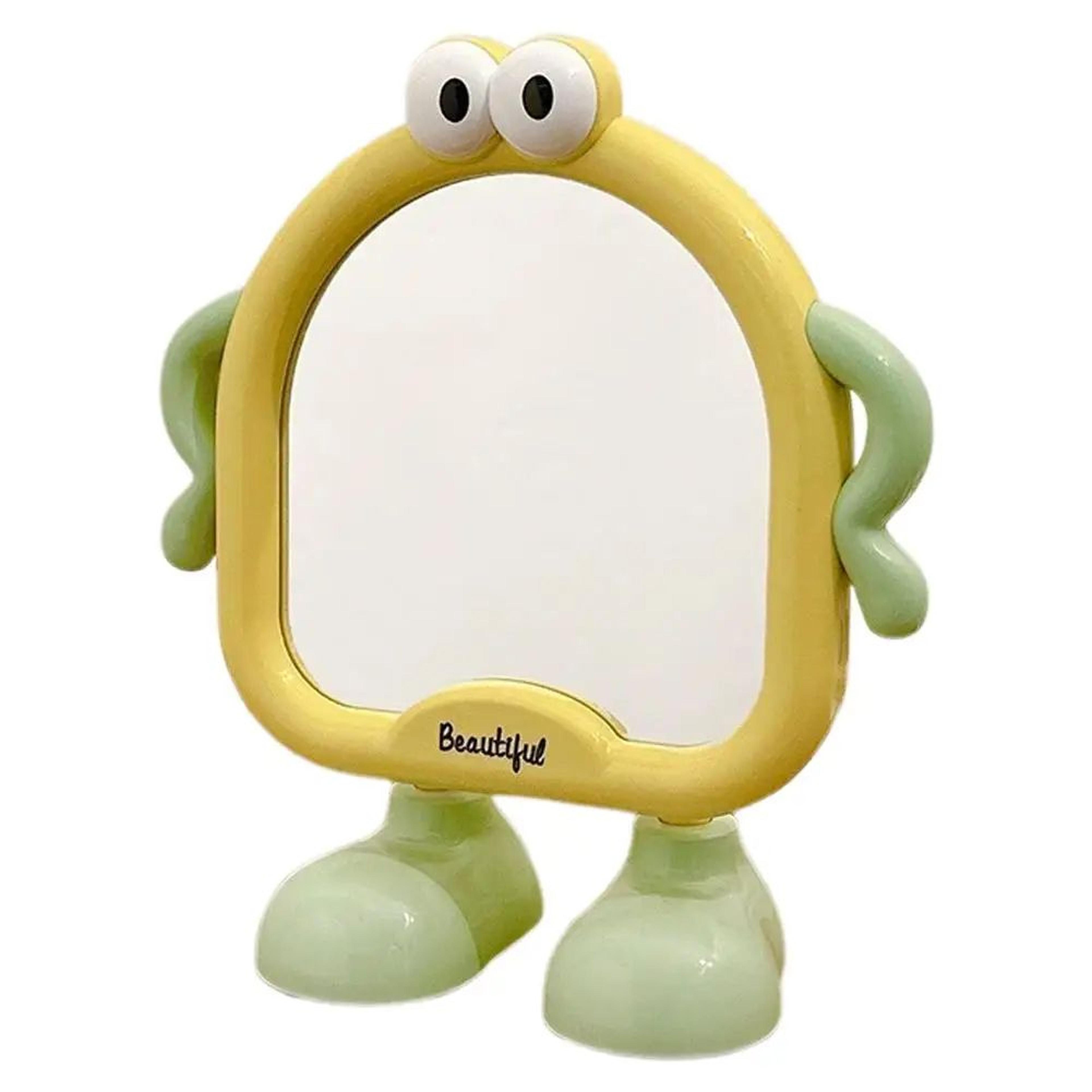 Cute Pink Desktop Makeup Mirror  Foldable Portable Handheld Vanity Mirror With Cartoon Design For D 8
