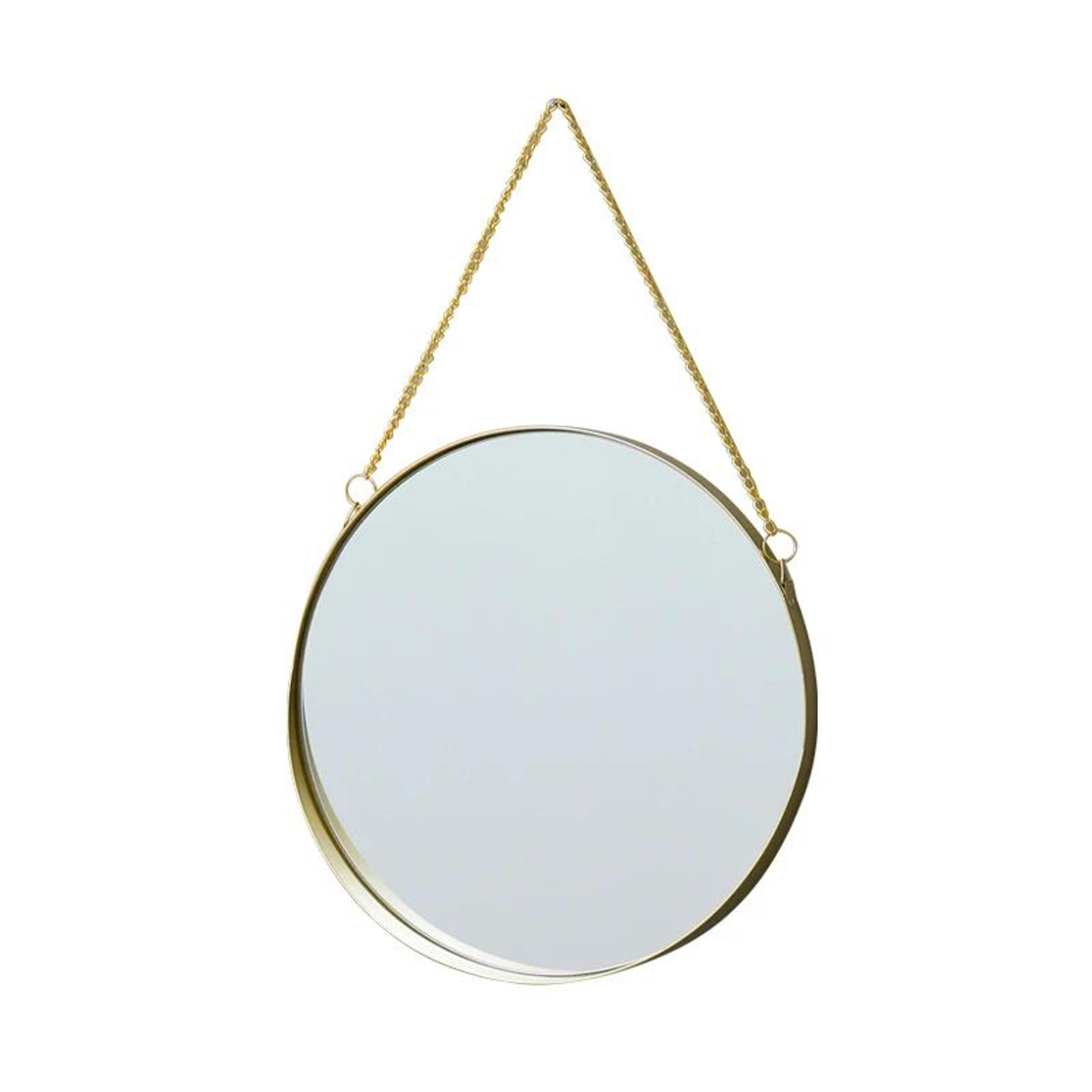 Nordic Round Wall Mounted Mirror  Wrought Iron Decorative Makeup Vanity Mirror For Bathroom Dorm Be 2