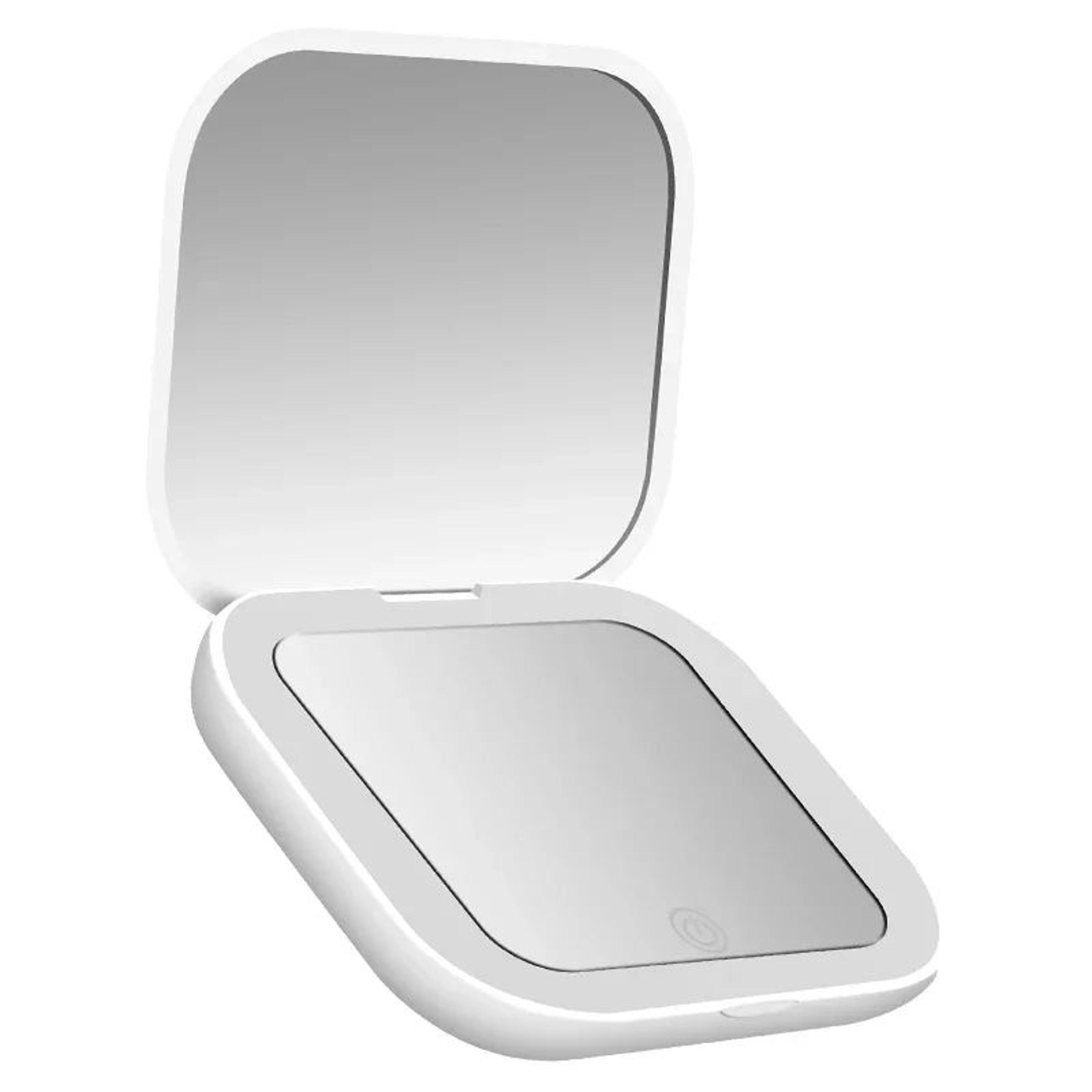 Compact Mini Lighted Makeup Mirror  2X Magnifying Foldable Pocket Vanity Mirror For Travel Gifts Be 7