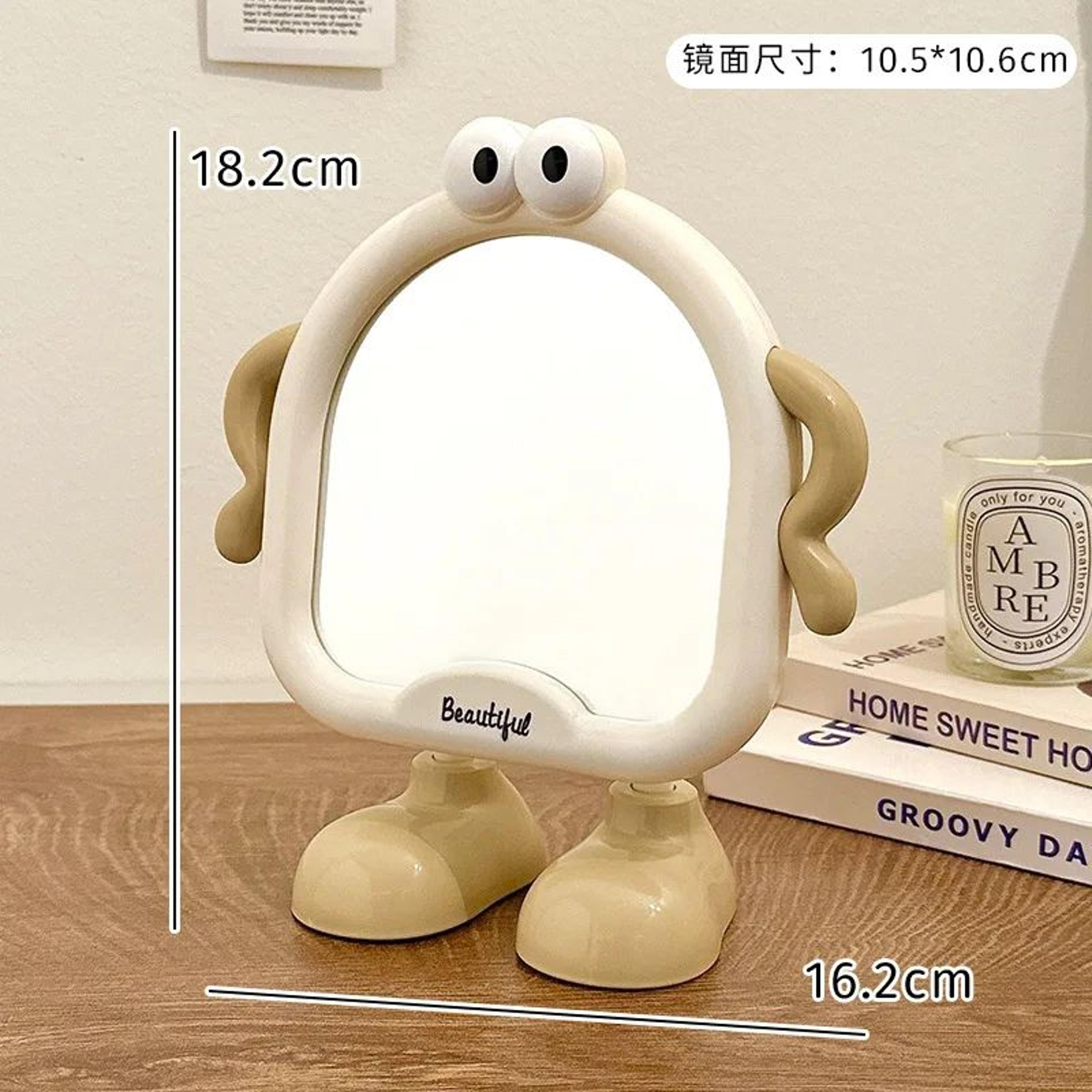 Cute Desktop Makeup Mirror  Portable HD Table Vanity Mirror For Bedroom Dorm Student Desk Beauty Gr 7