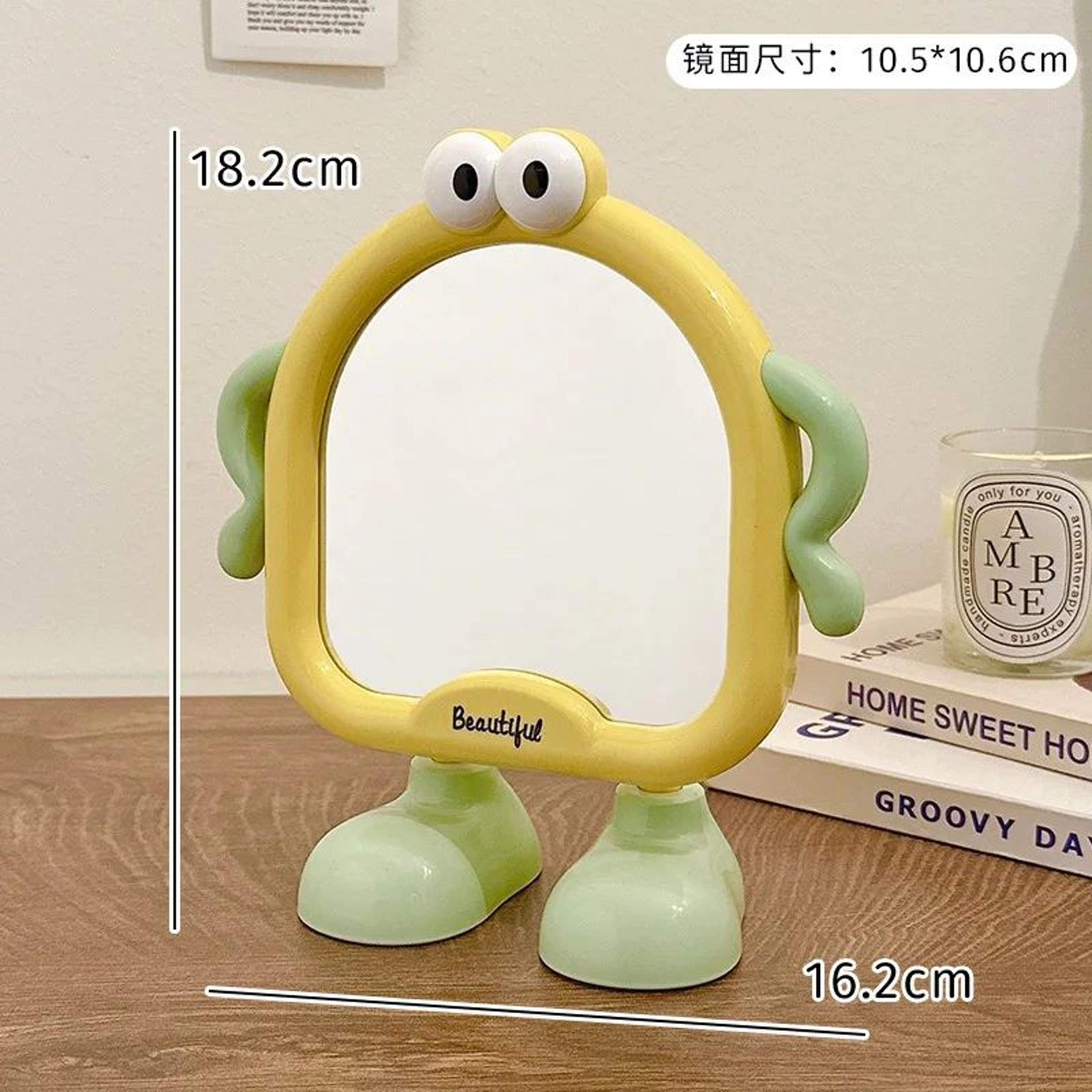 Cute Desktop Makeup Mirror  Portable HD Table Vanity Mirror For Bedroom Dorm Student Desk Beauty Gr 6