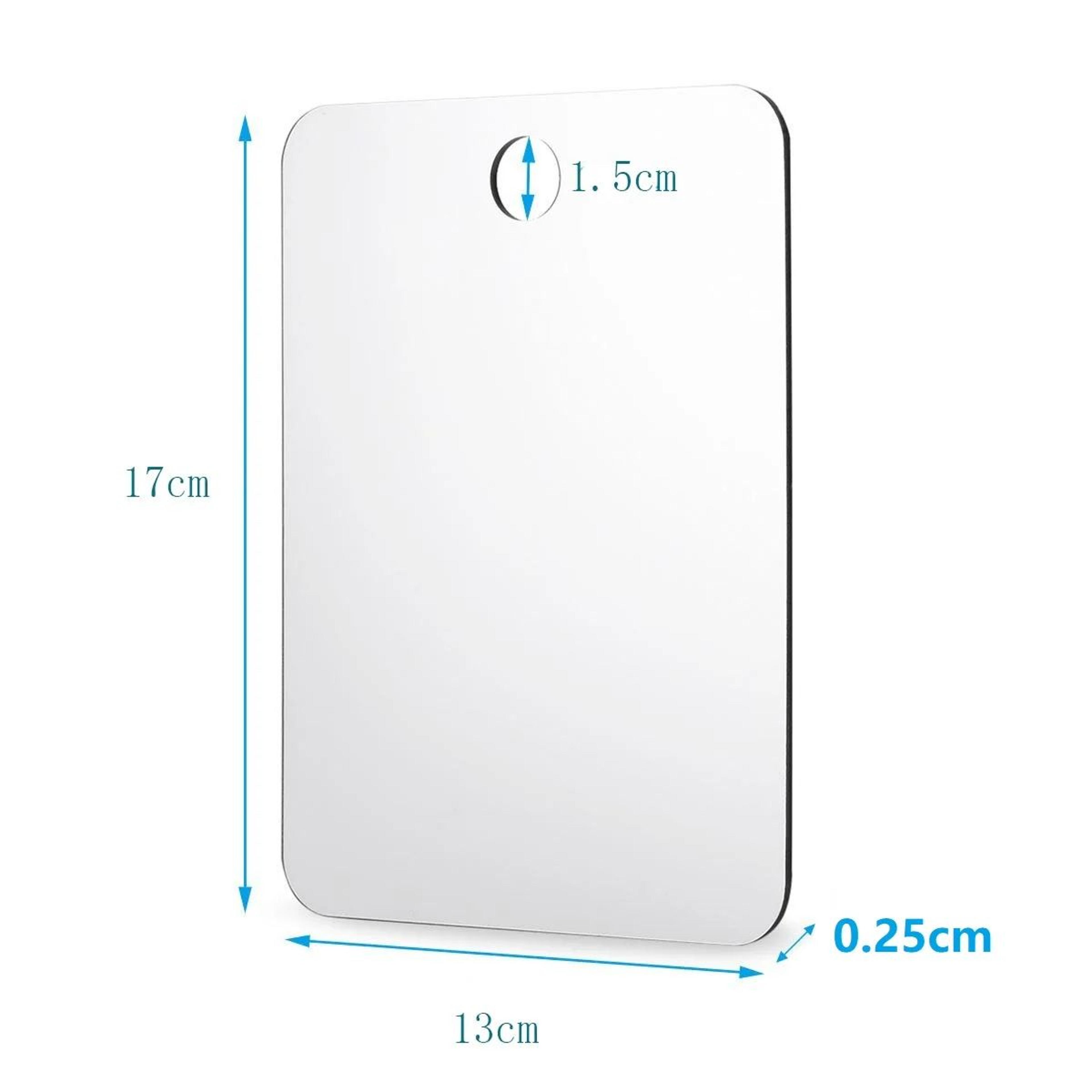 FogFree Acrylic Shower Mirror  Unbreakable Wall Suction Shaving Makeup Mirror For Bathroom And Trav 6