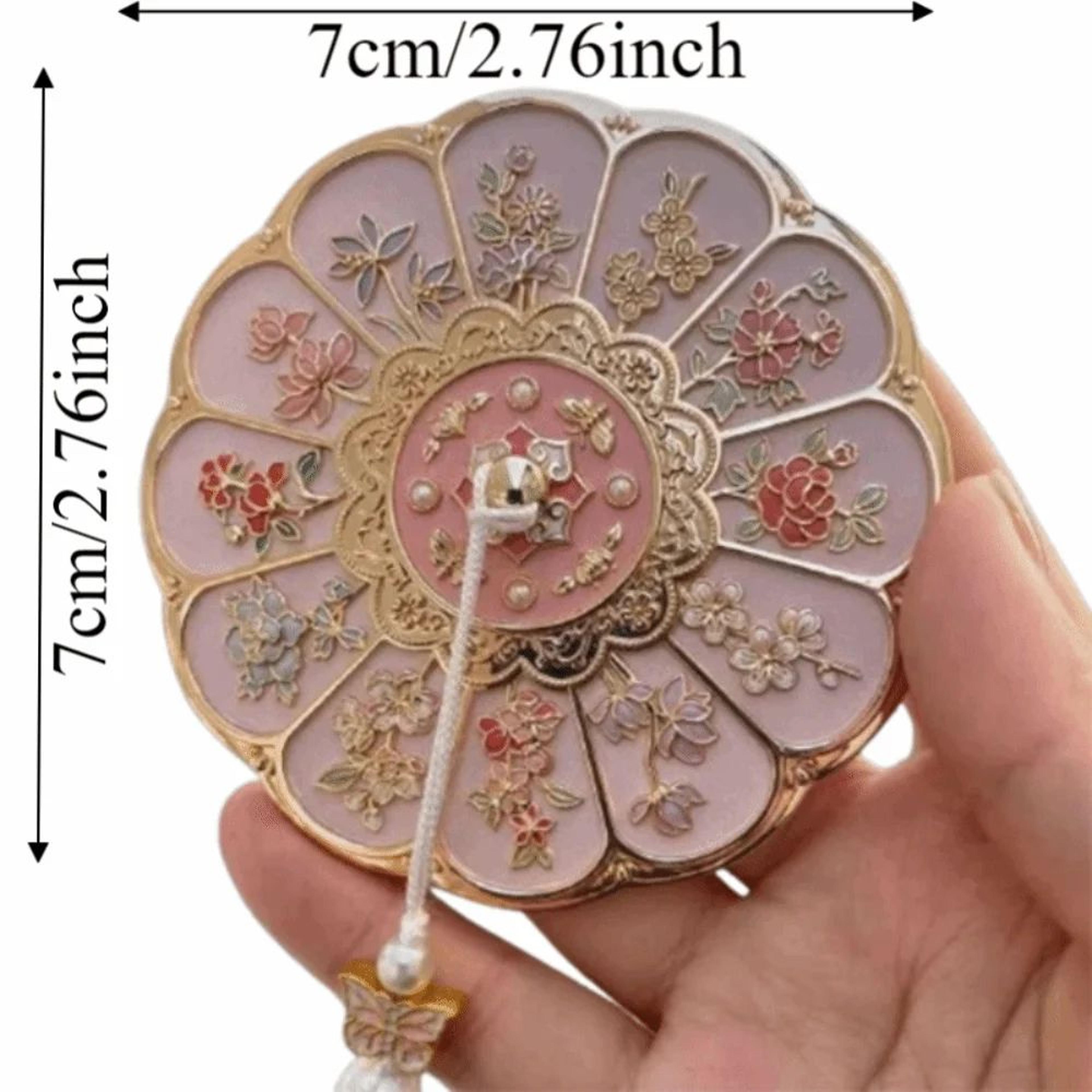 Floral Portable Compact Makeup Mirror  276 In Pocket Purse Vanity Mirror With Stand For Girls Women 5