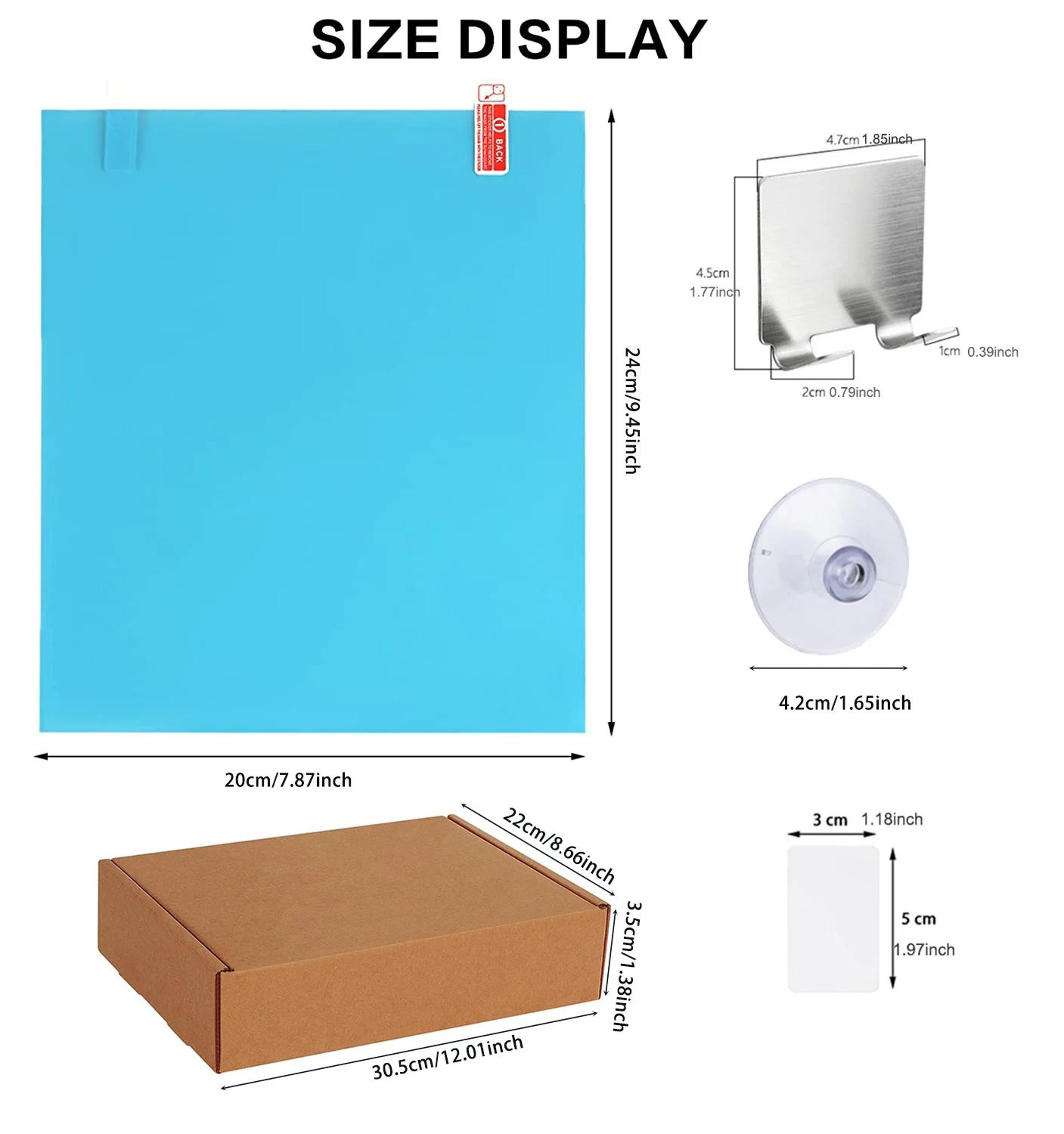 Large 8 In Acrylic Shower Mirror  Fogless Unbreakable Rectangle Shaving Mirror For Bathroom Travel  5