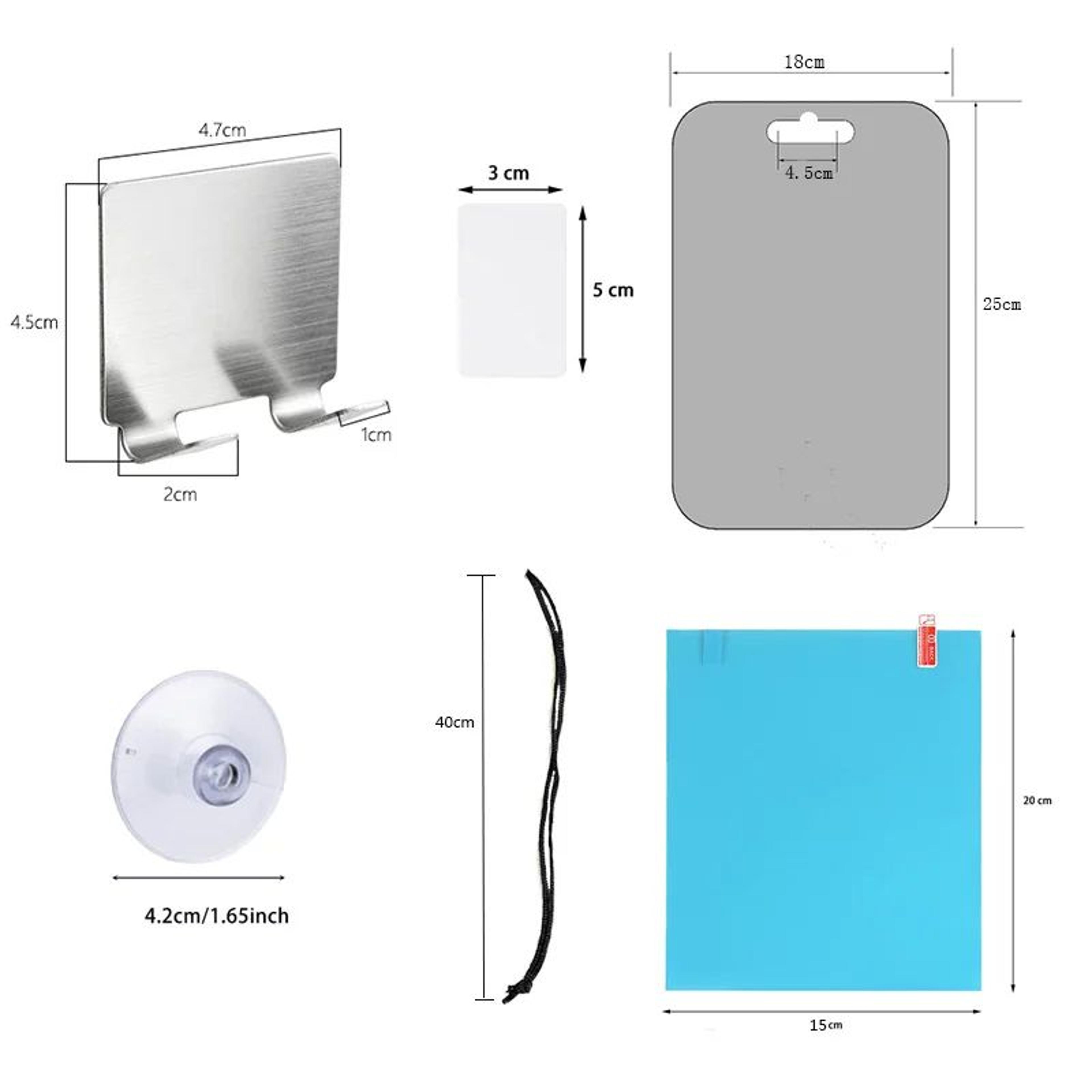Large 8 In Acrylic Shower Mirror  Fogless Unbreakable Rectangle Shaving Mirror For Bathroom Travel  3