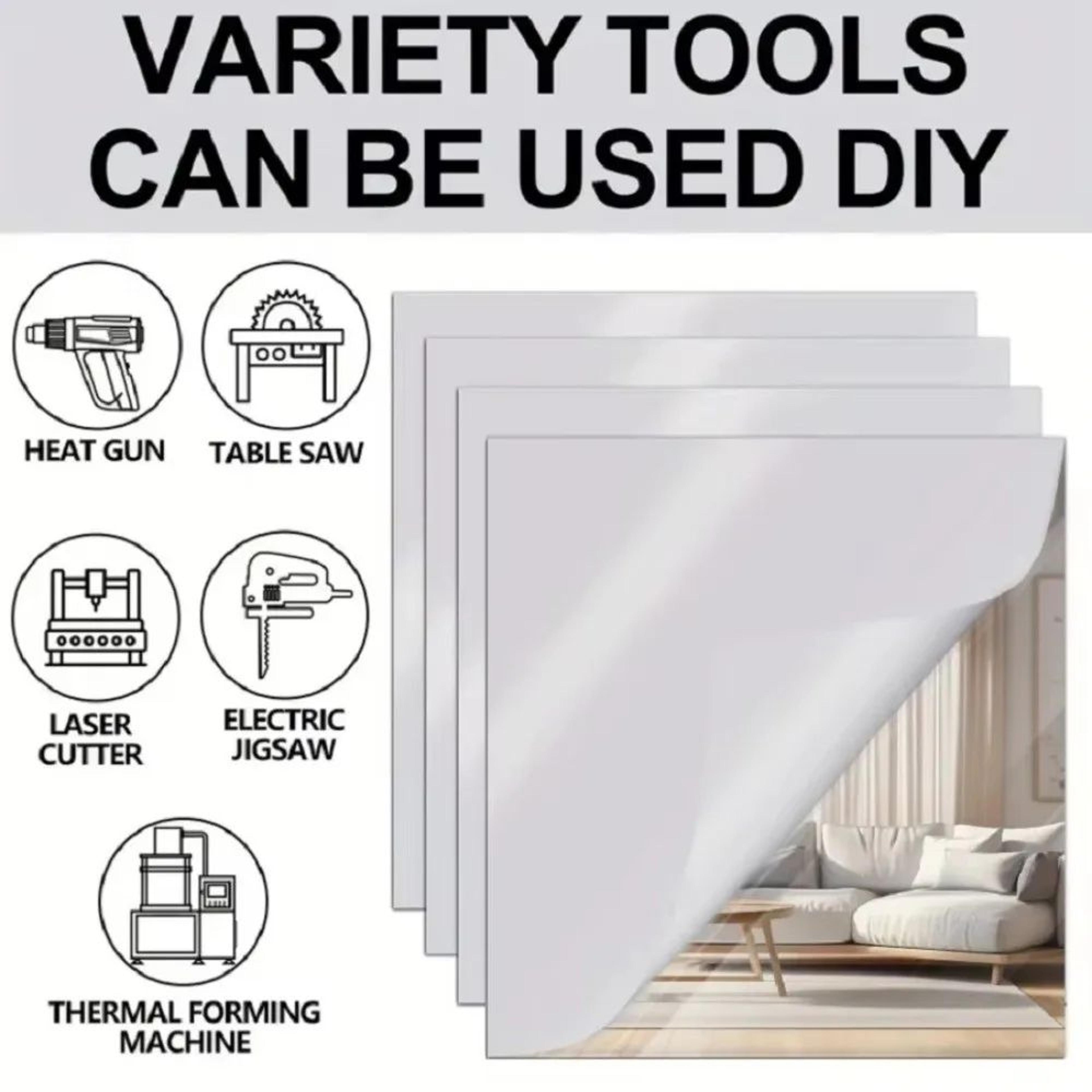 SelfAdhesive Acrylic Mirror Sheet  Shatterproof 006In Peel And Stick Mirror Tile For Wall Home Gym  1