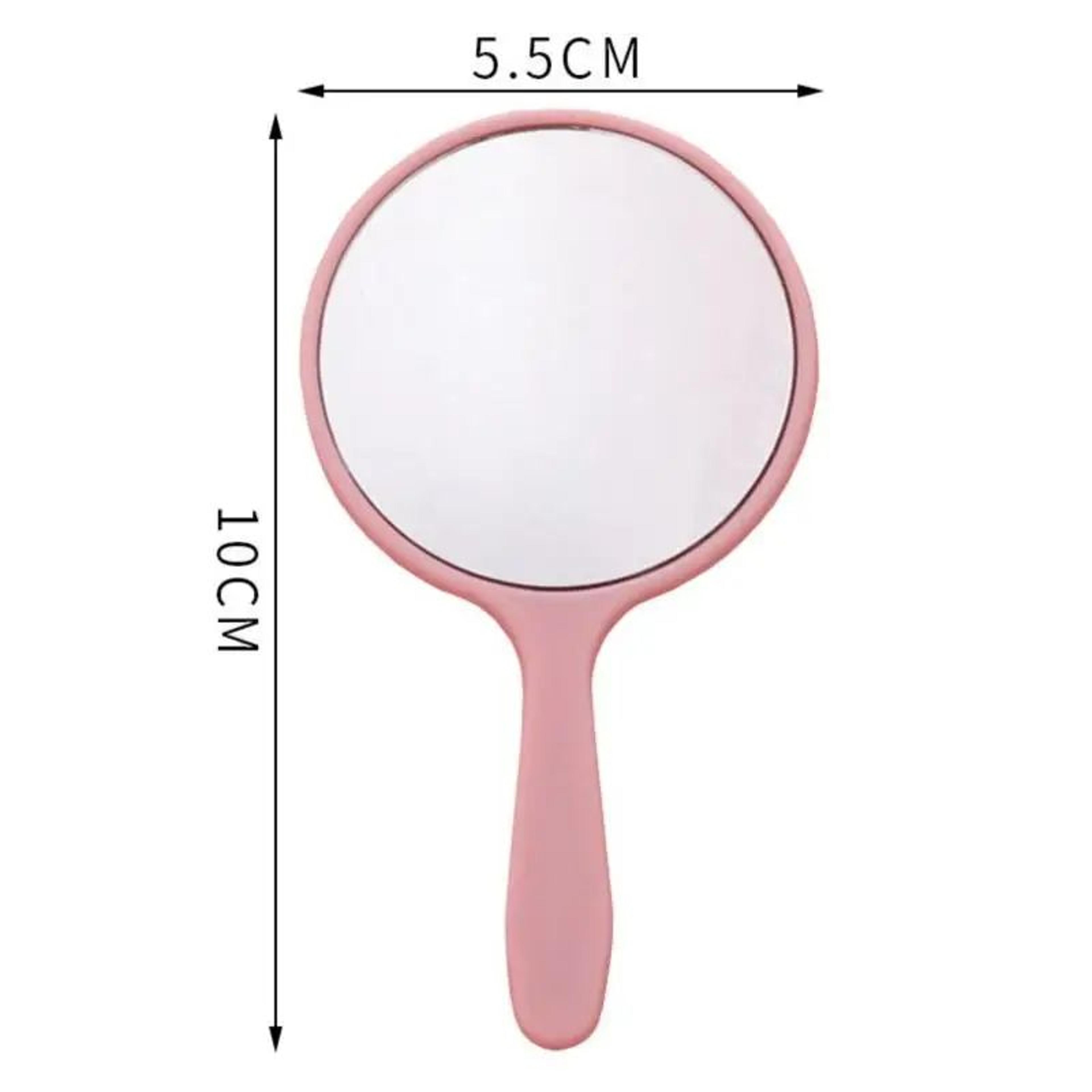 Portable Round Handheld Makeup Mirror  Compact ABS Glass Vanity Mirror For Travel Beauty TouchUps P 5