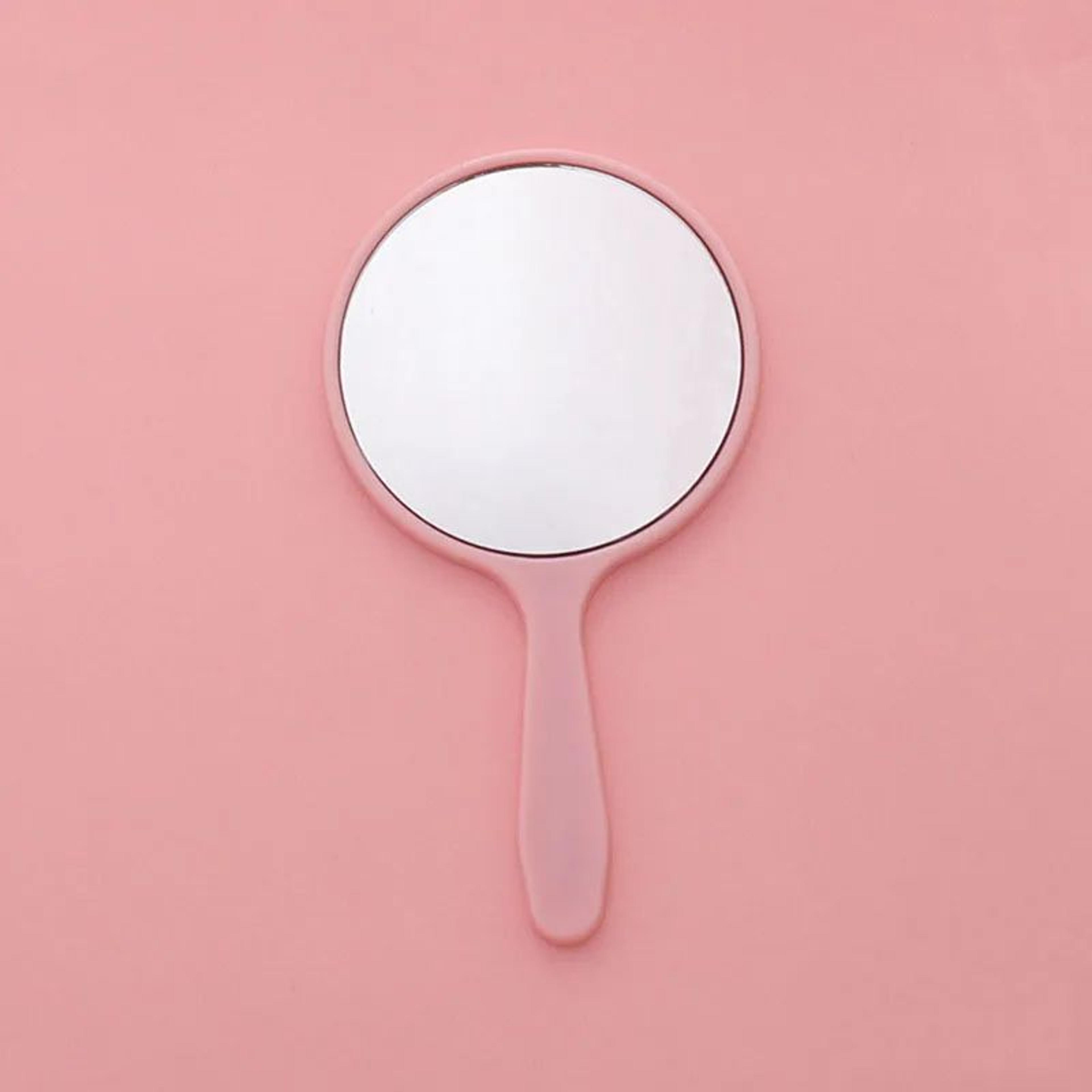 Portable Round Handheld Makeup Mirror  Compact ABS Glass Vanity Mirror For Travel Beauty TouchUps P 9