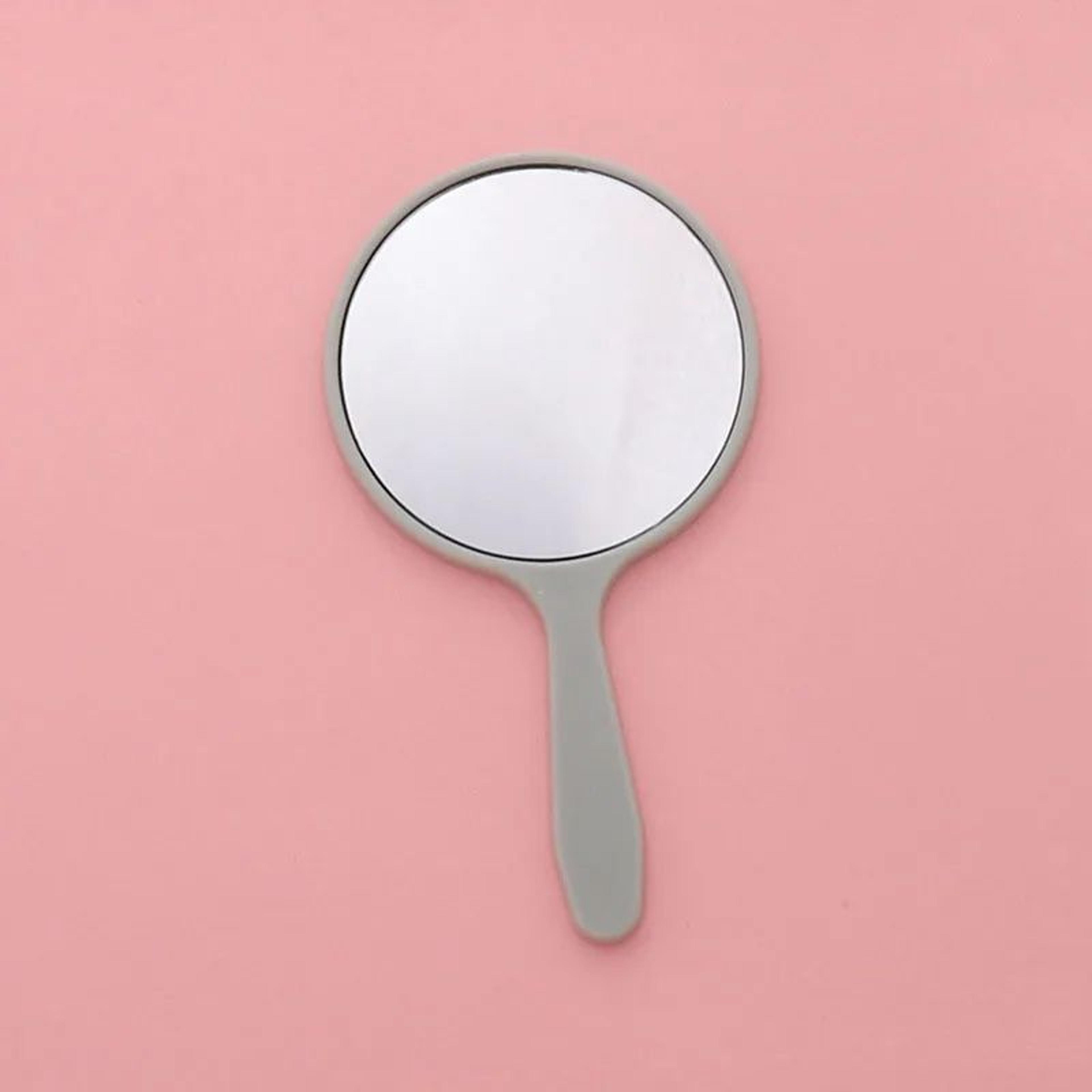 Portable Round Handheld Makeup Mirror  Compact ABS Glass Vanity Mirror For Travel Beauty TouchUps P 8