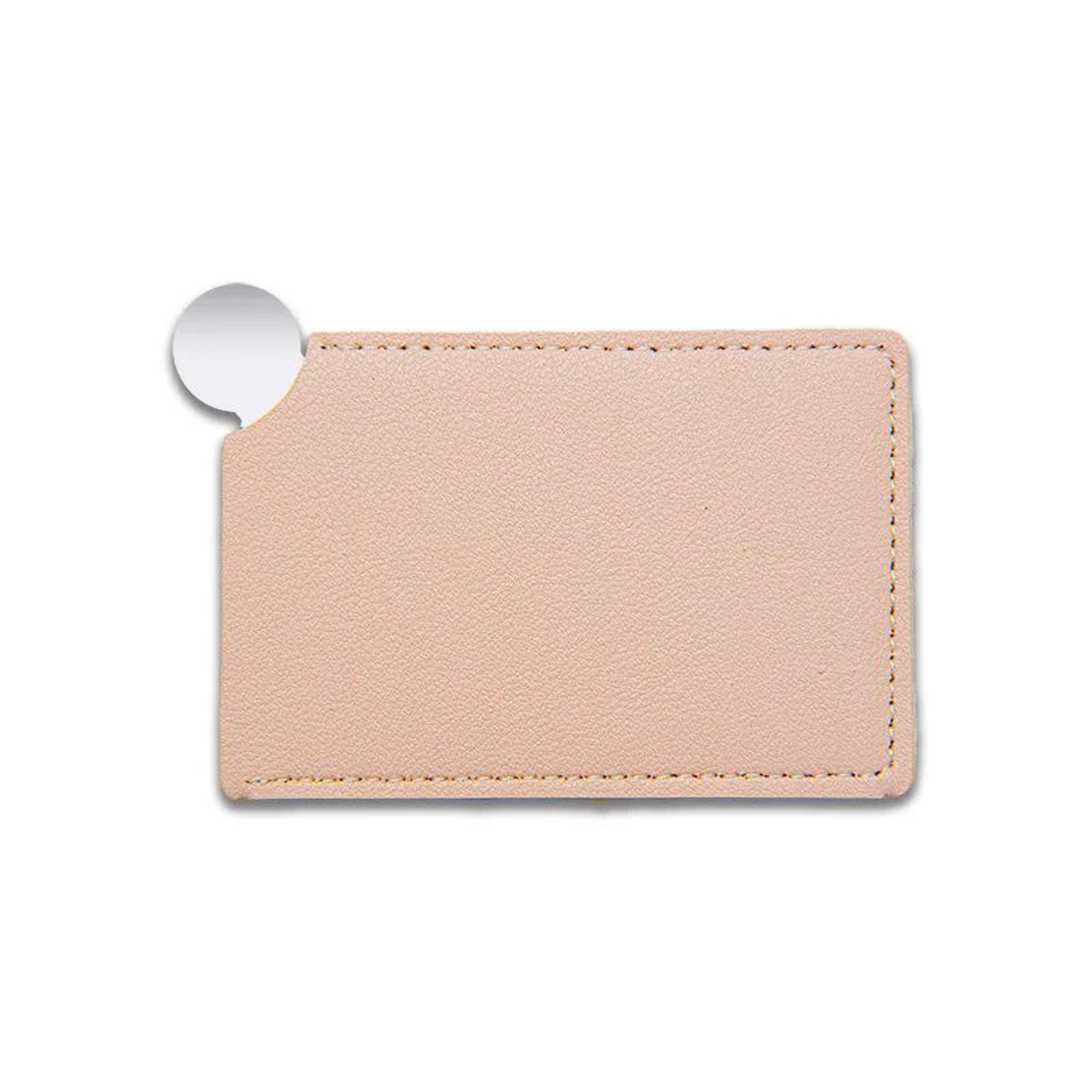 Unbreakable Stainless Steel Pocket Mirror  Compact Credit Card Size Makeup Mirror With PU Leather S 9