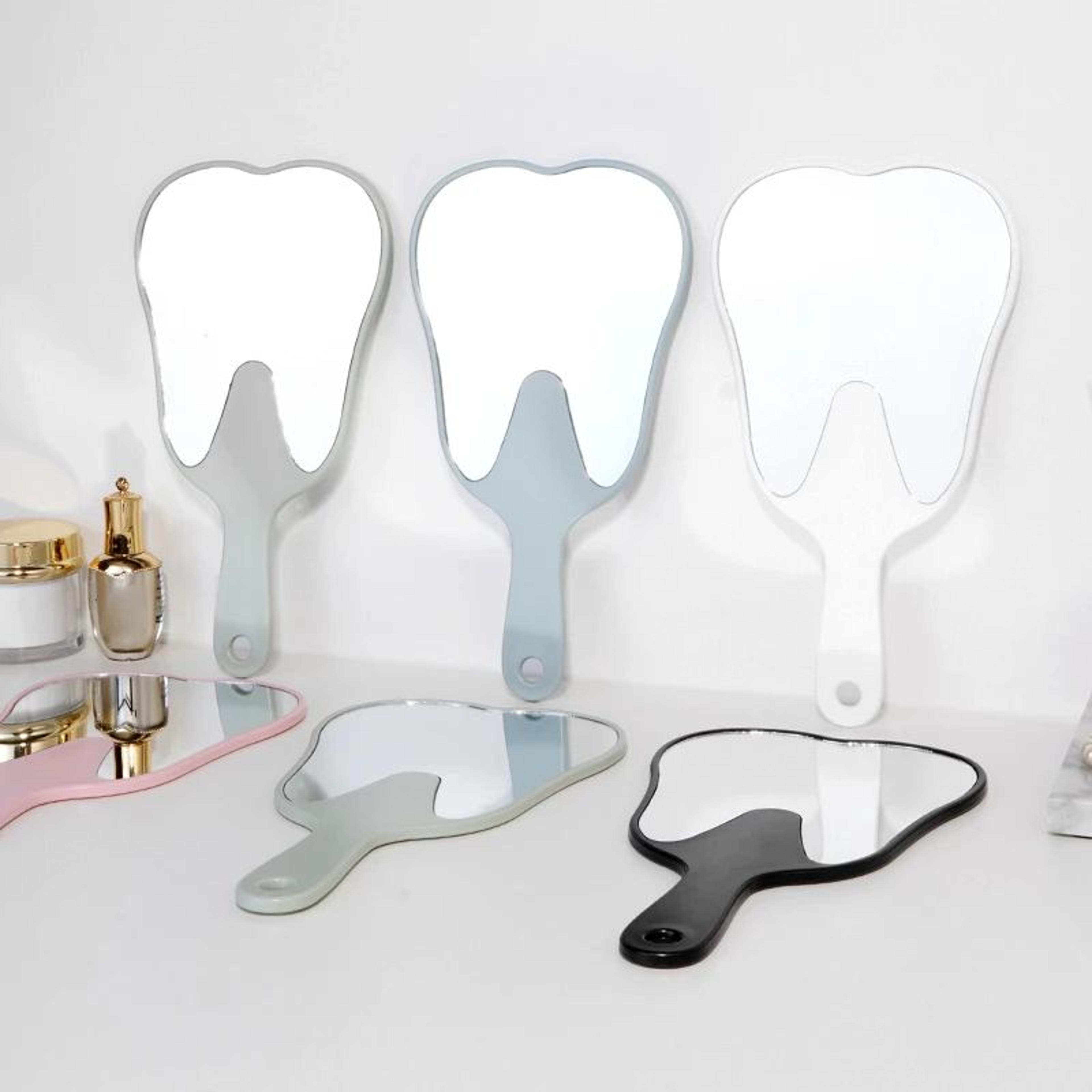Tooth Shaped Handheld Mirror  Unbreakable Portable Dental Mouth Mirror For Makeup Oral Care  Dentis 4