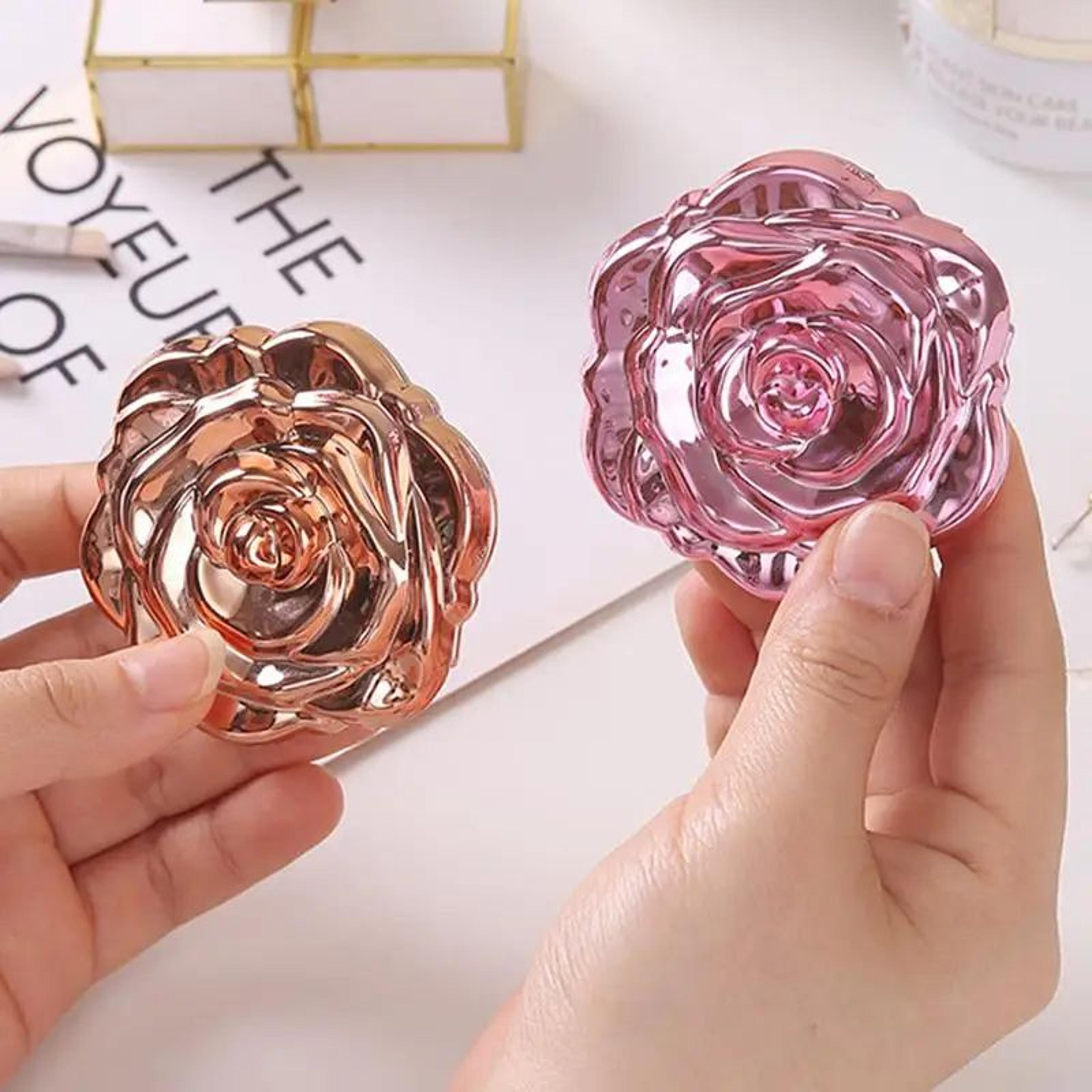 Retro Rose Pocket Makeup Mirror  Portable Mini Double Sided Compact Cosmetic Mirror For Travel Beau 4