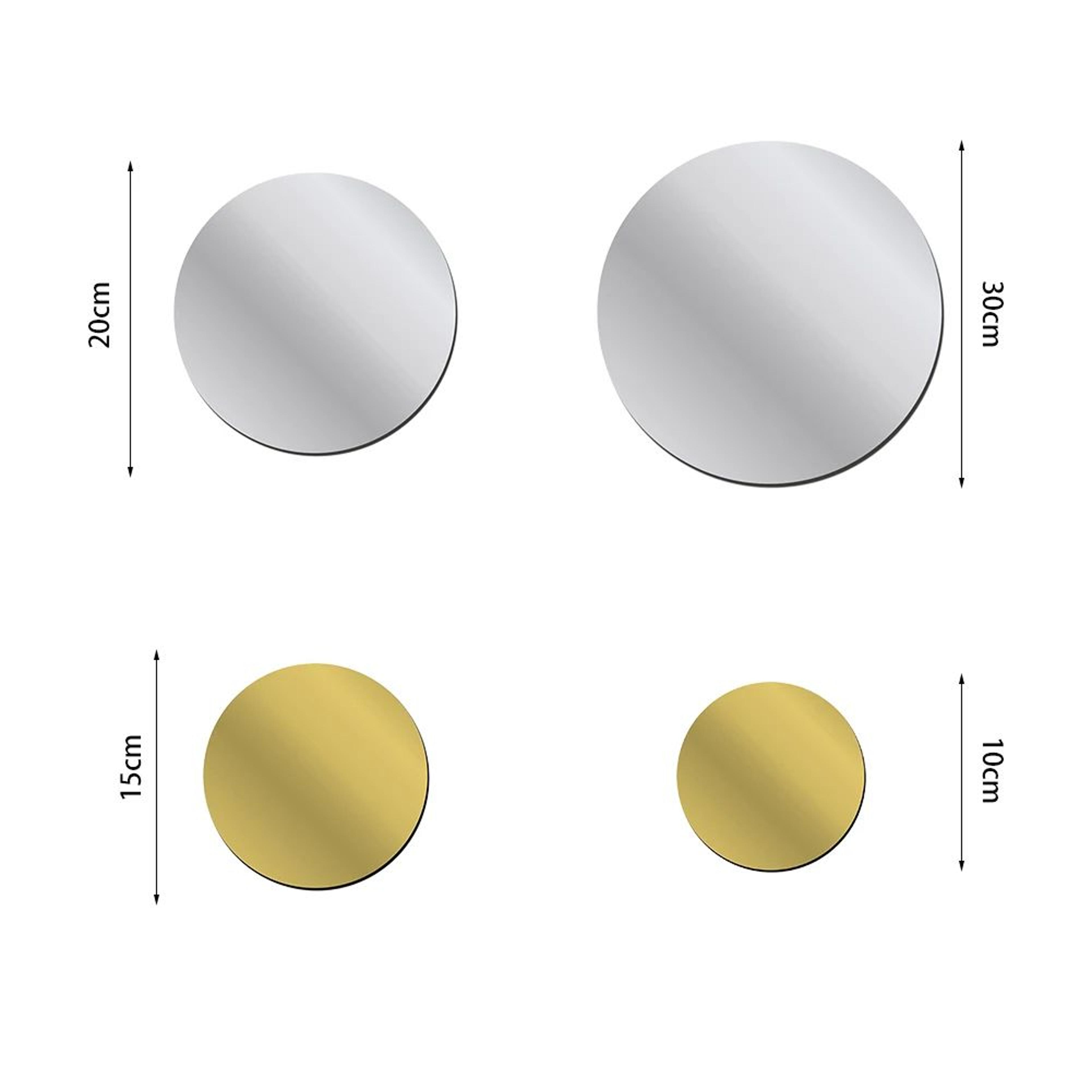Round Acrylic Mirror Wall Stickers  SelfAdhesive 3D Decorative Mirror Decals For Bathroom Bedroom L 5