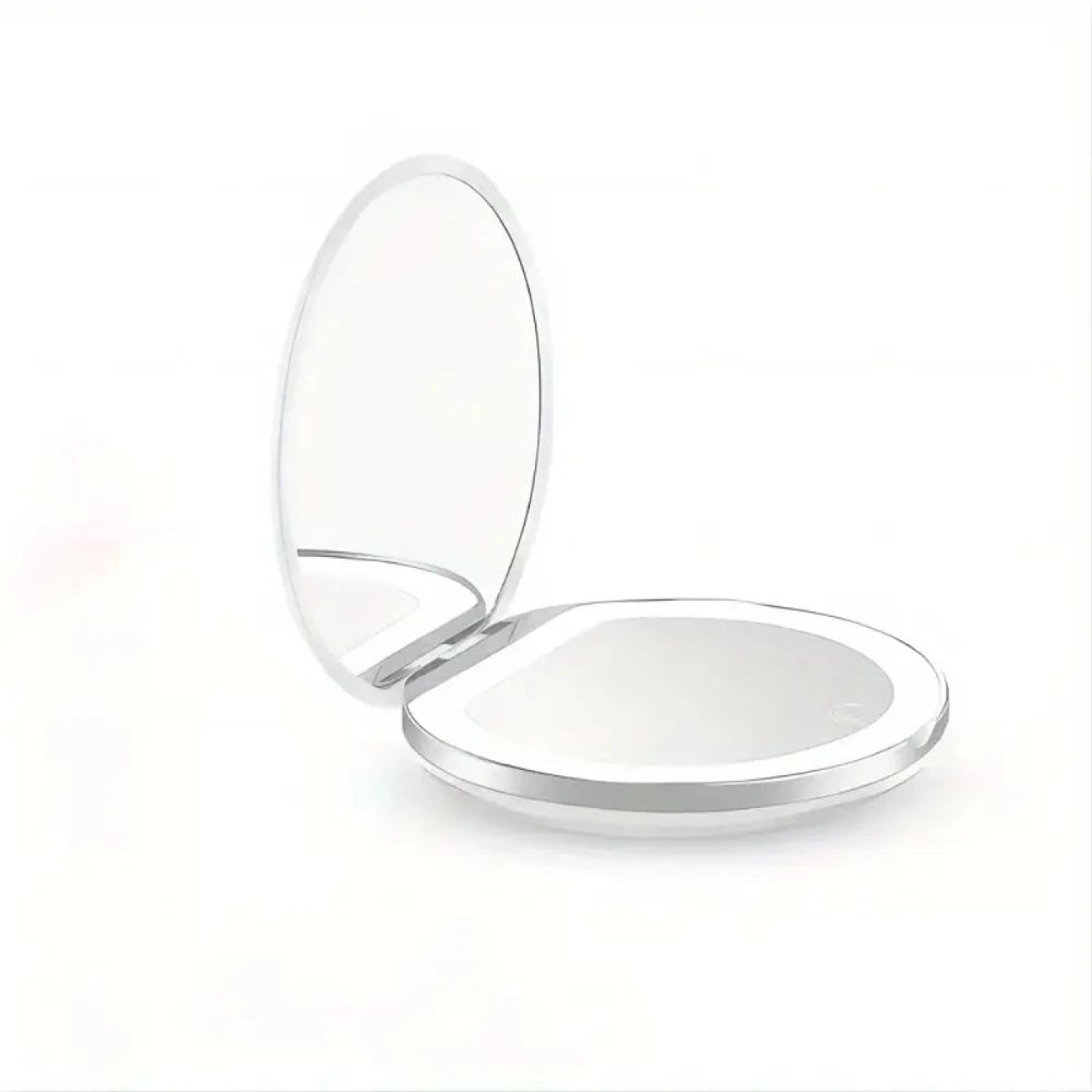 LED Compact Makeup Mirror  1X 3X Magnifying USB Rechargeable Pocket Purse Mirror For Women Travel B 7