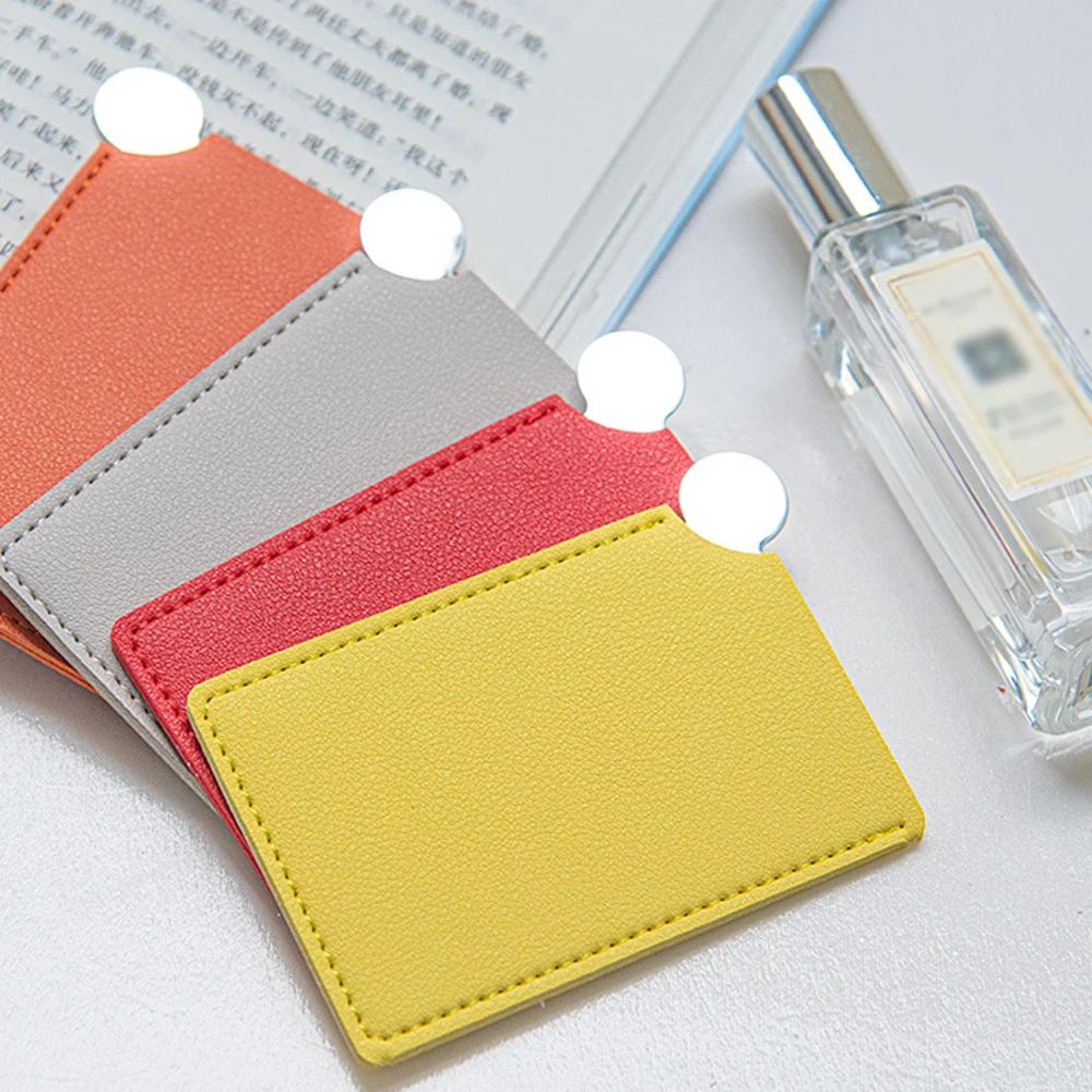 Unbreakable Stainless Steel Pocket Mirror  Compact Makeup Mirror With PU Sleeve For Travel  Purse 2