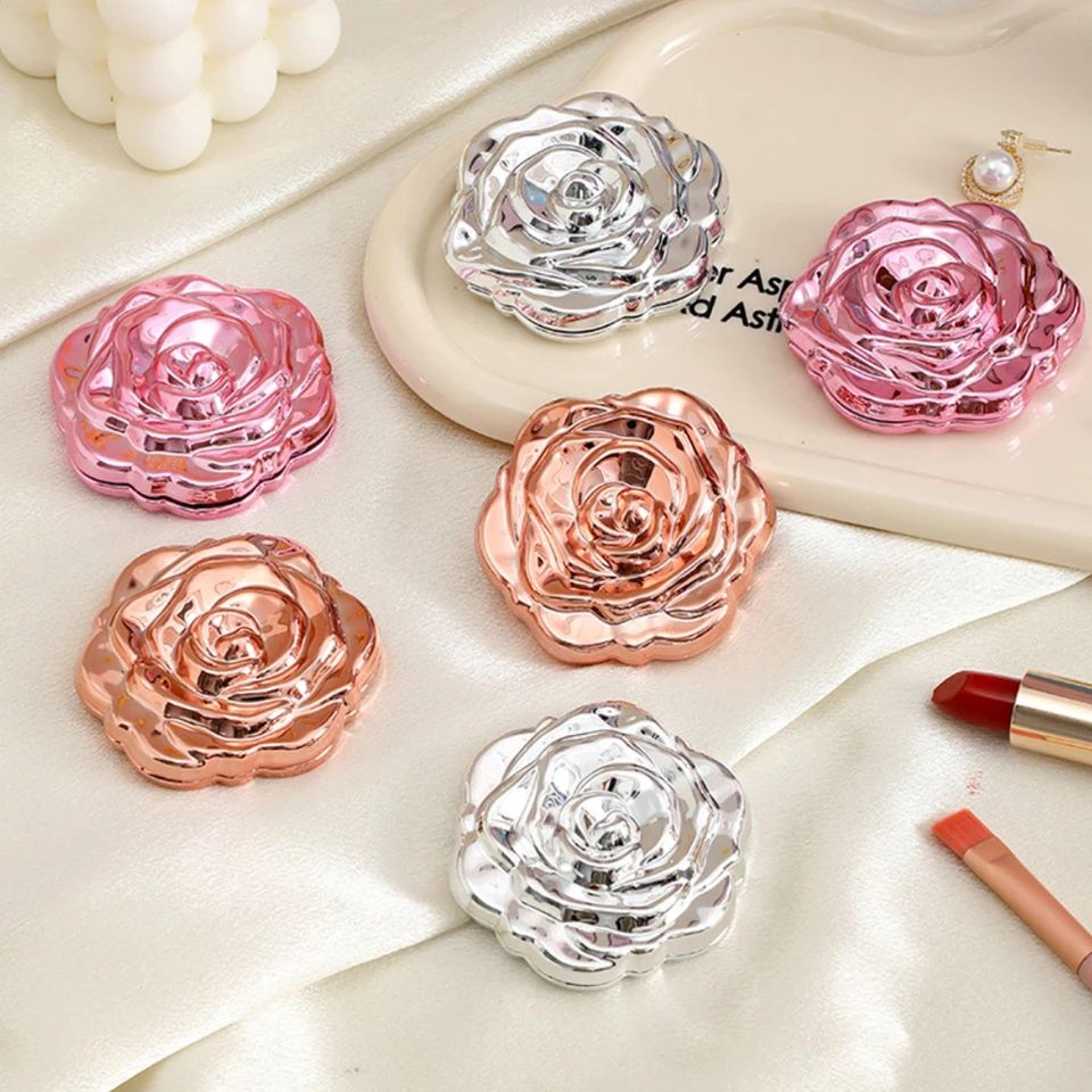 Rose Double Sided Makeup Mirror  248 In Foldable Compact Pocket Mirror For Handbag Travel Beauty To 1