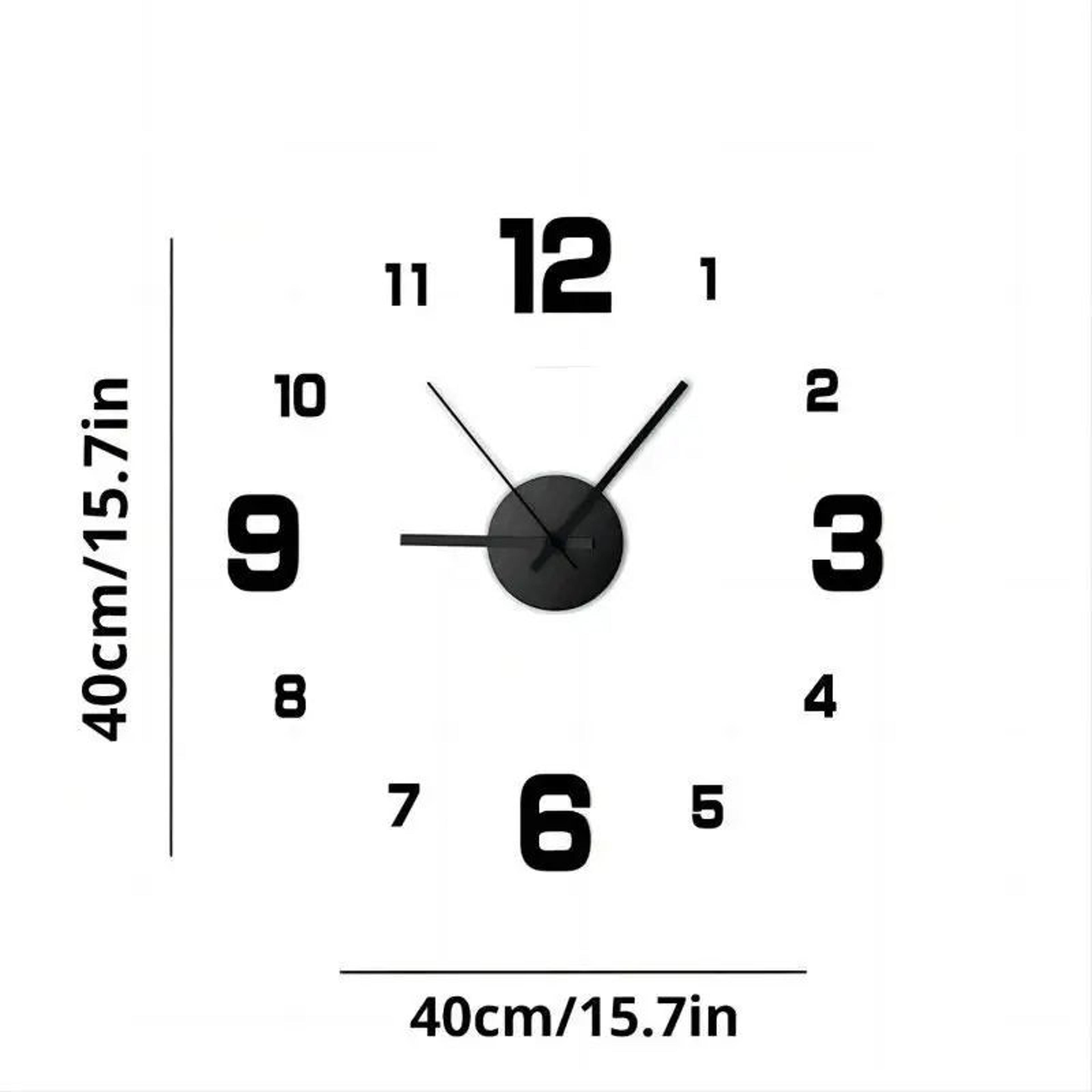 Creative Frameless DIY Wall Clock  Silent 3D Acrylic Wall Decal For Living Room Bedroom Office  Hom 5