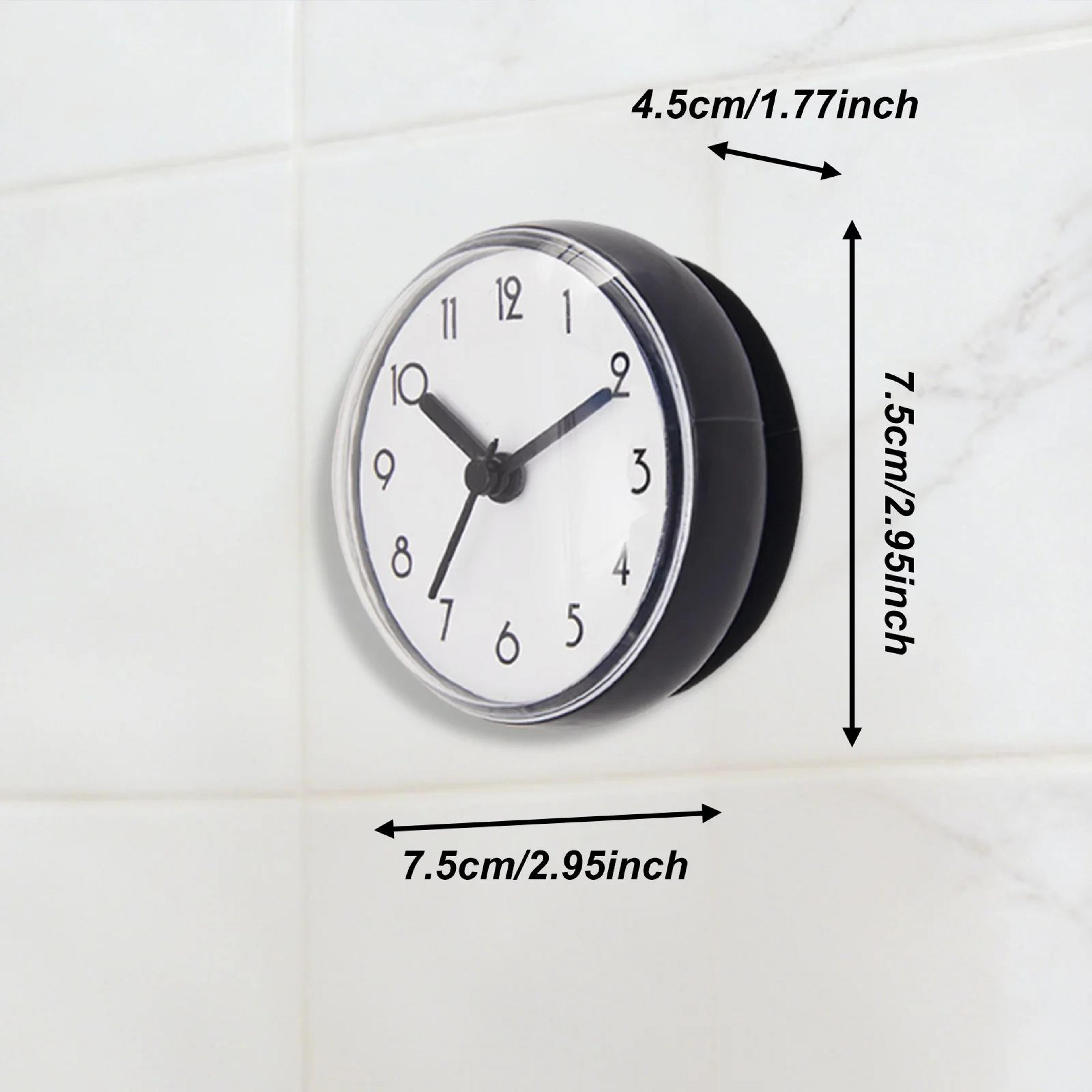 Waterproof Bathroom Shower Clock  295 In Compact Suction Cup Wall Clock For Mirror Kitchen Pool  Re 6