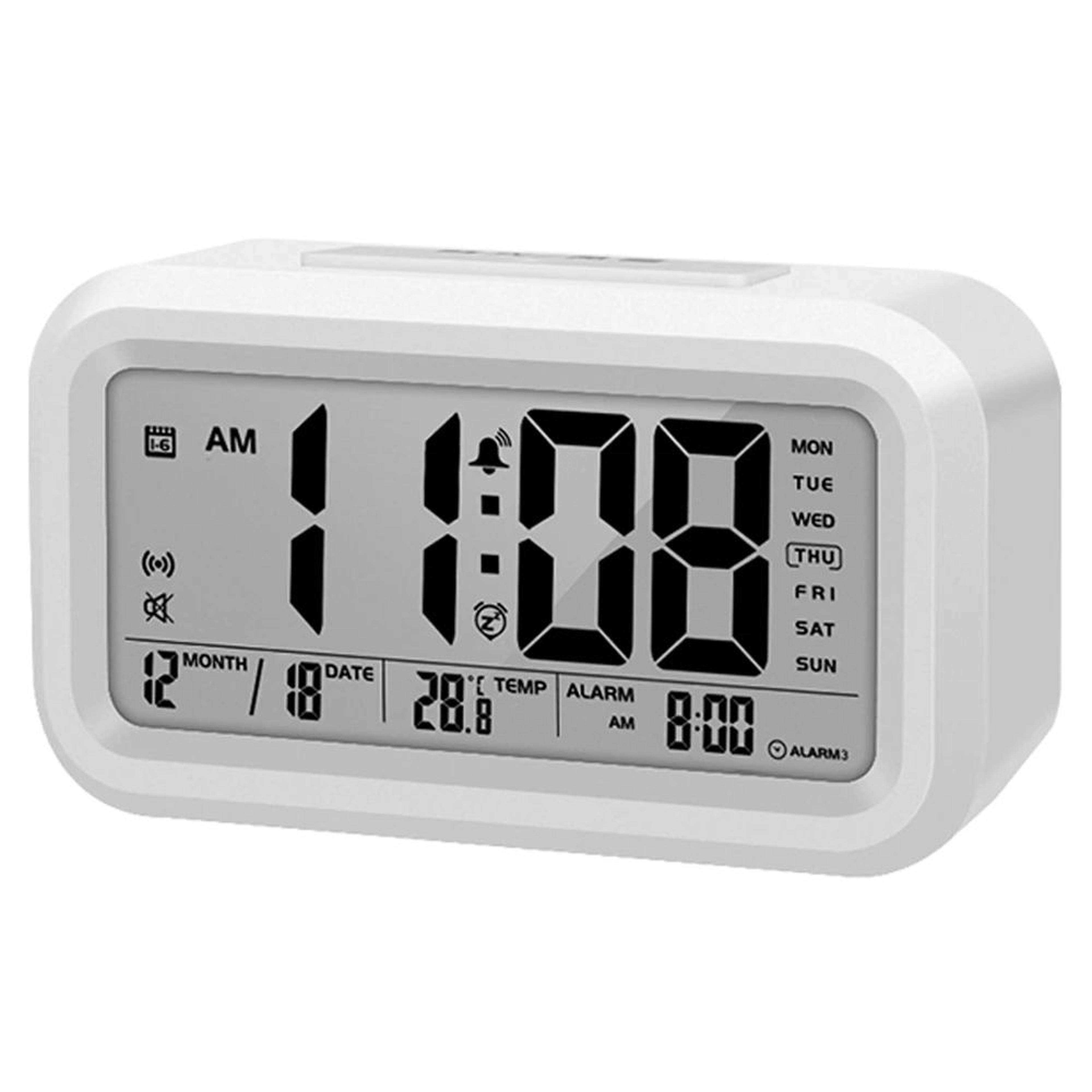 English Talking Digital Alarm Clock  Voice Time Temperature Calendar Snooze Bedroom Clock 6