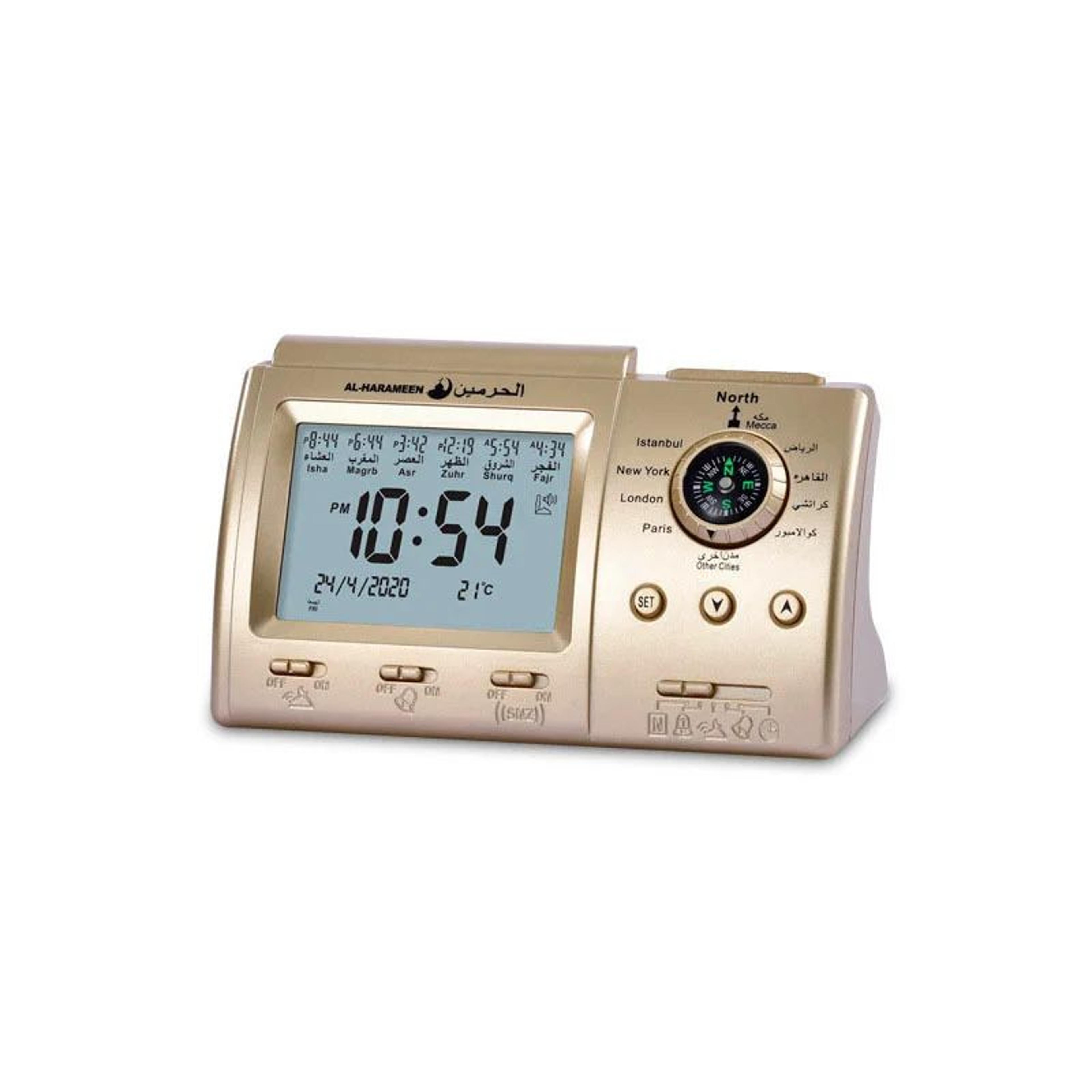 Azan Muslim Table Clock  Digital Islamic Prayer Alarm With World Time Display For Ramadan Gifts  Ho 2