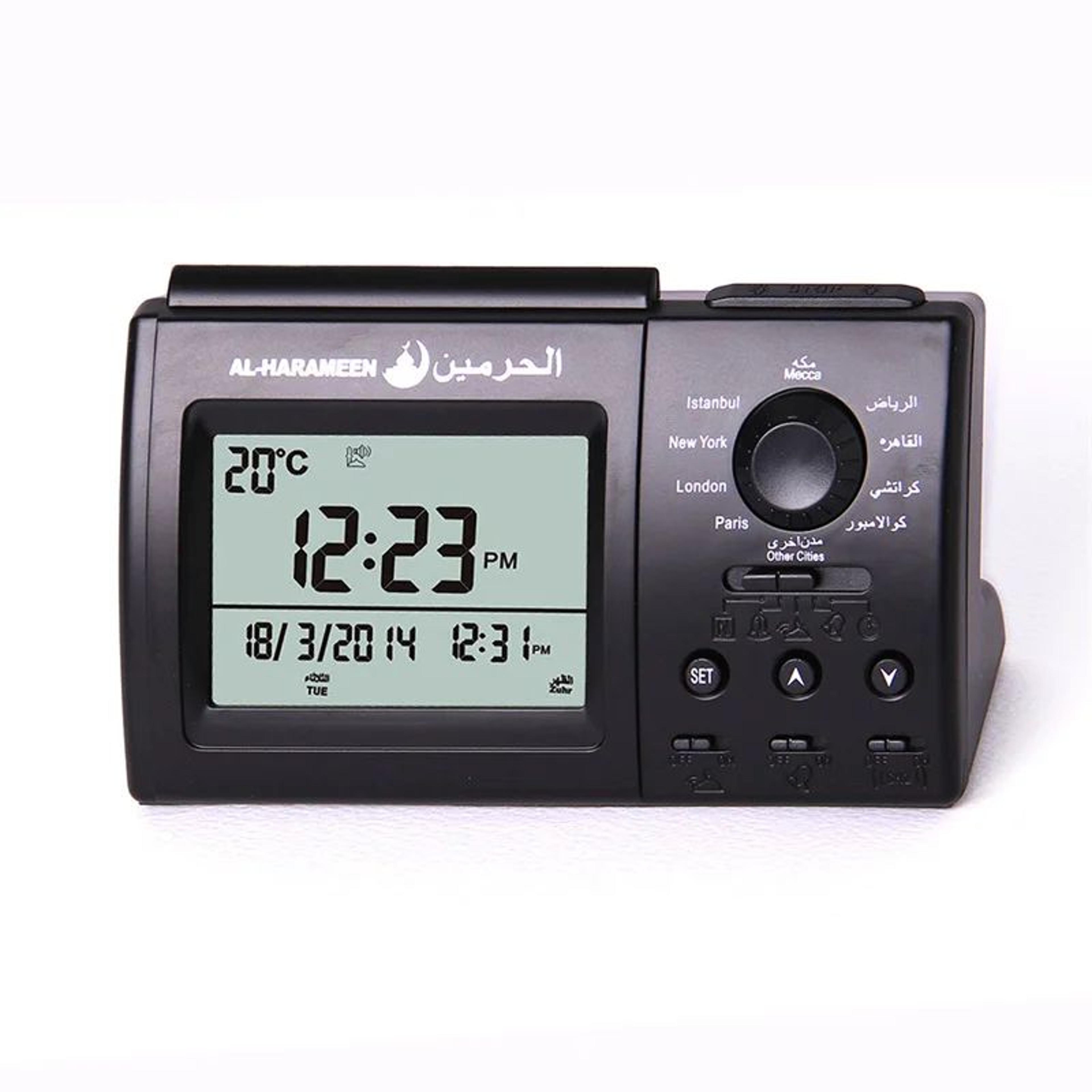 Azan Muslim Table Clock  Digital Islamic Prayer Alarm With World Time Display For Ramadan Gifts  Ho 4