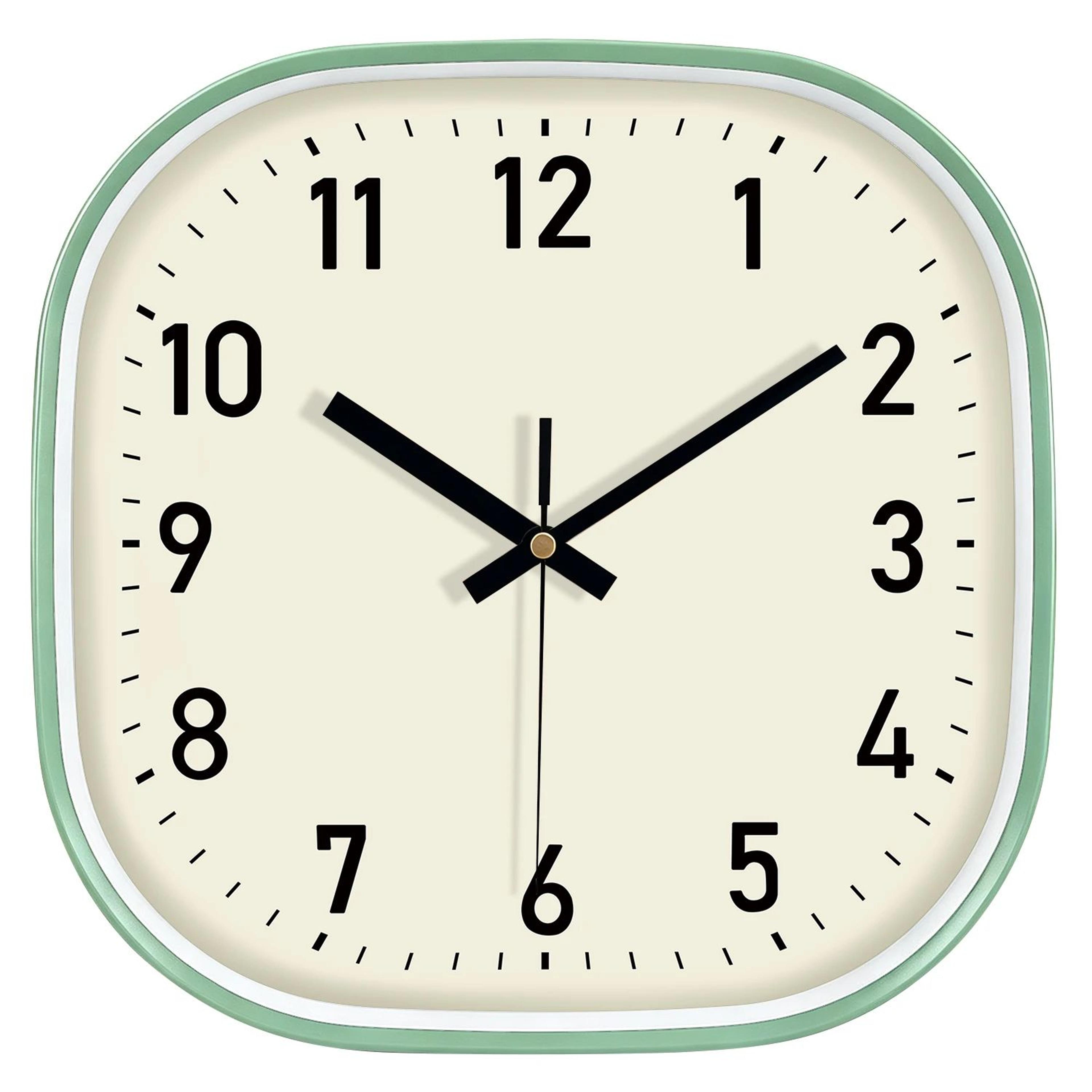 Square Quartz Wall Clock  Modern Silent Decorative Clock With Clear Dial For Home Office Living Roo 9