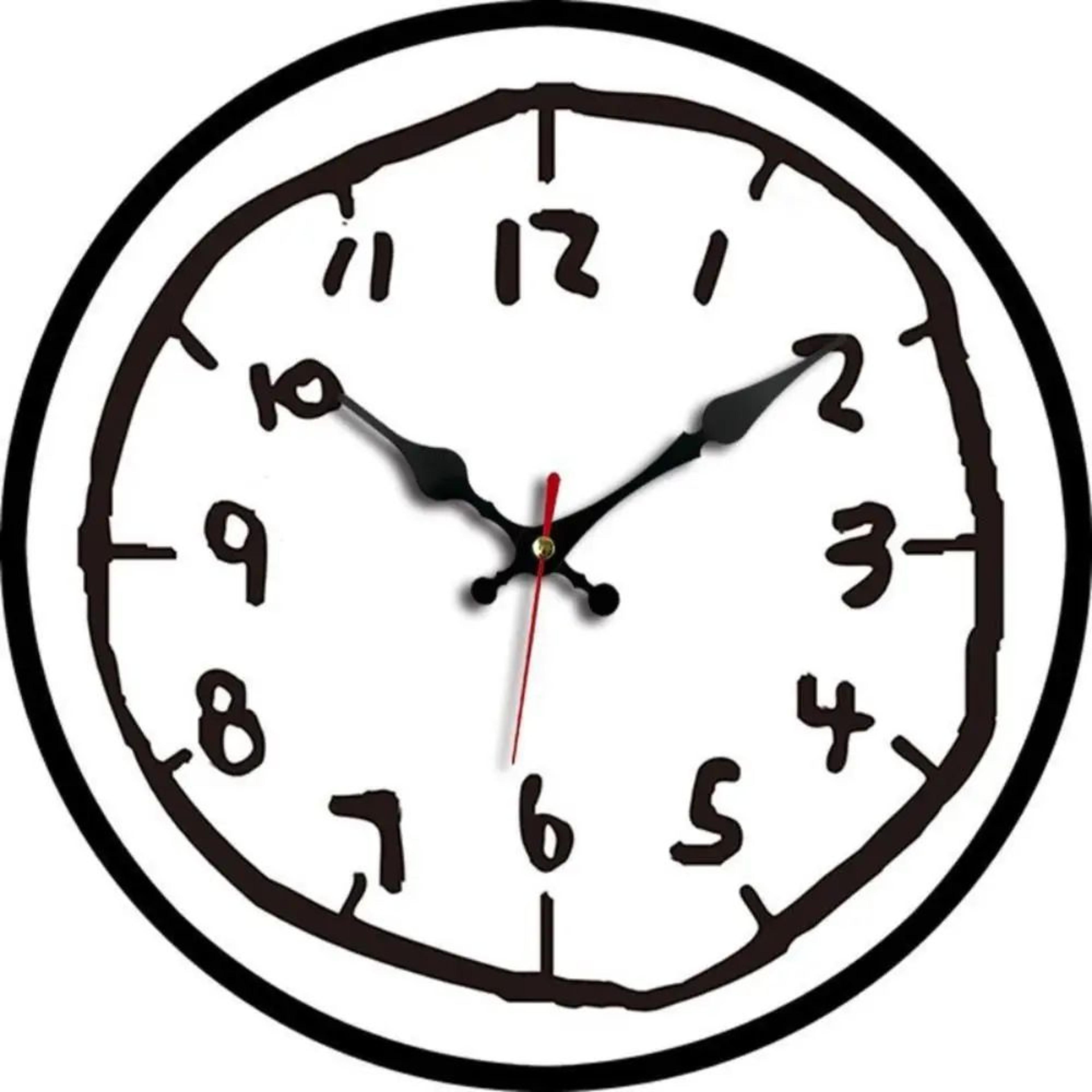 12 In Silent Graffiti Wall Clock  Modern Cartoon Number Round Hanging Clock For Bedroom Office  Liv 2