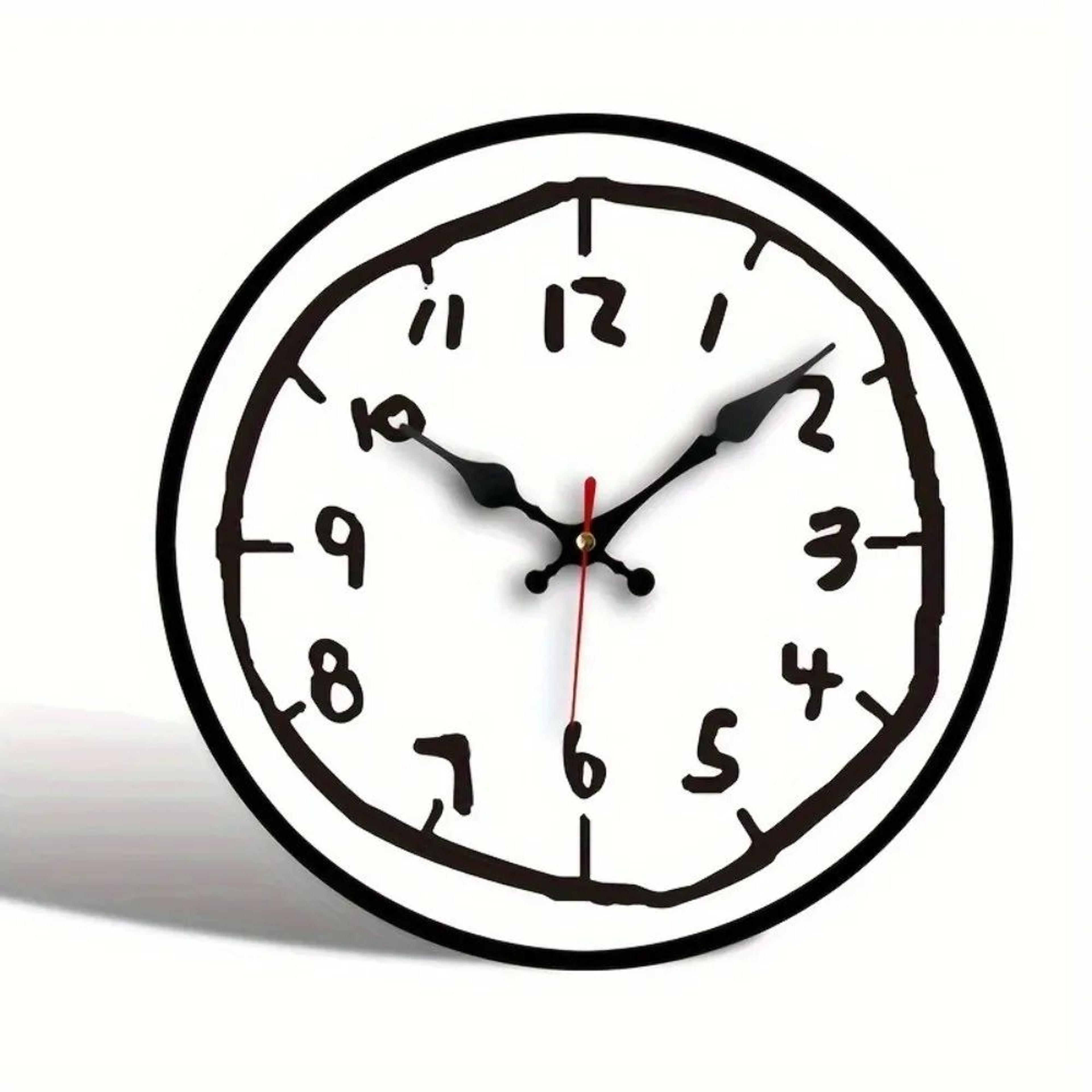 12 In Silent Graffiti Wall Clock  Modern Cartoon Number Round Hanging Clock For Bedroom Office  Liv 6