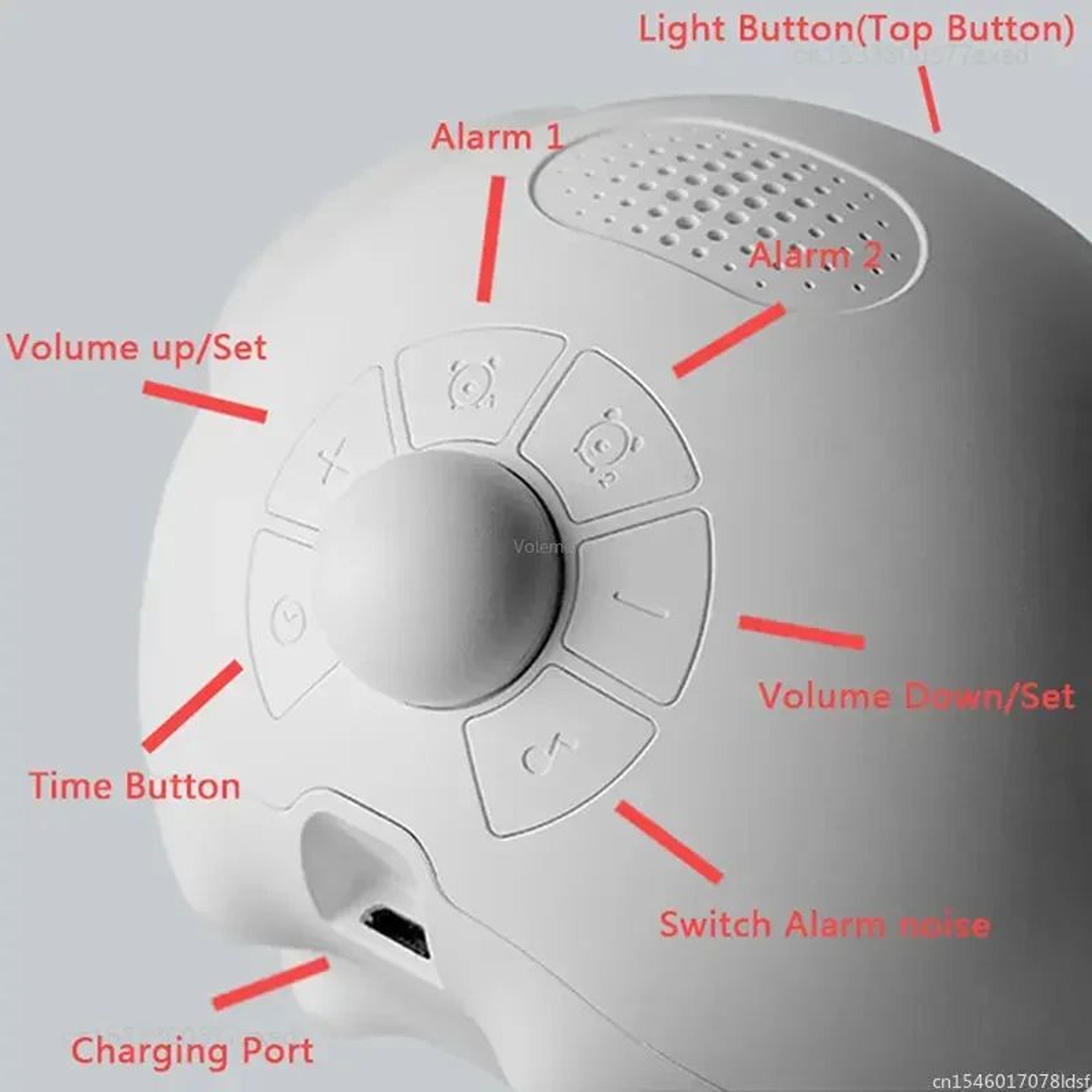 Cute Digital Alarm Clock  Rechargeable LED Night Light With Dual Alarms Snooze Emoji Display  Voice 5