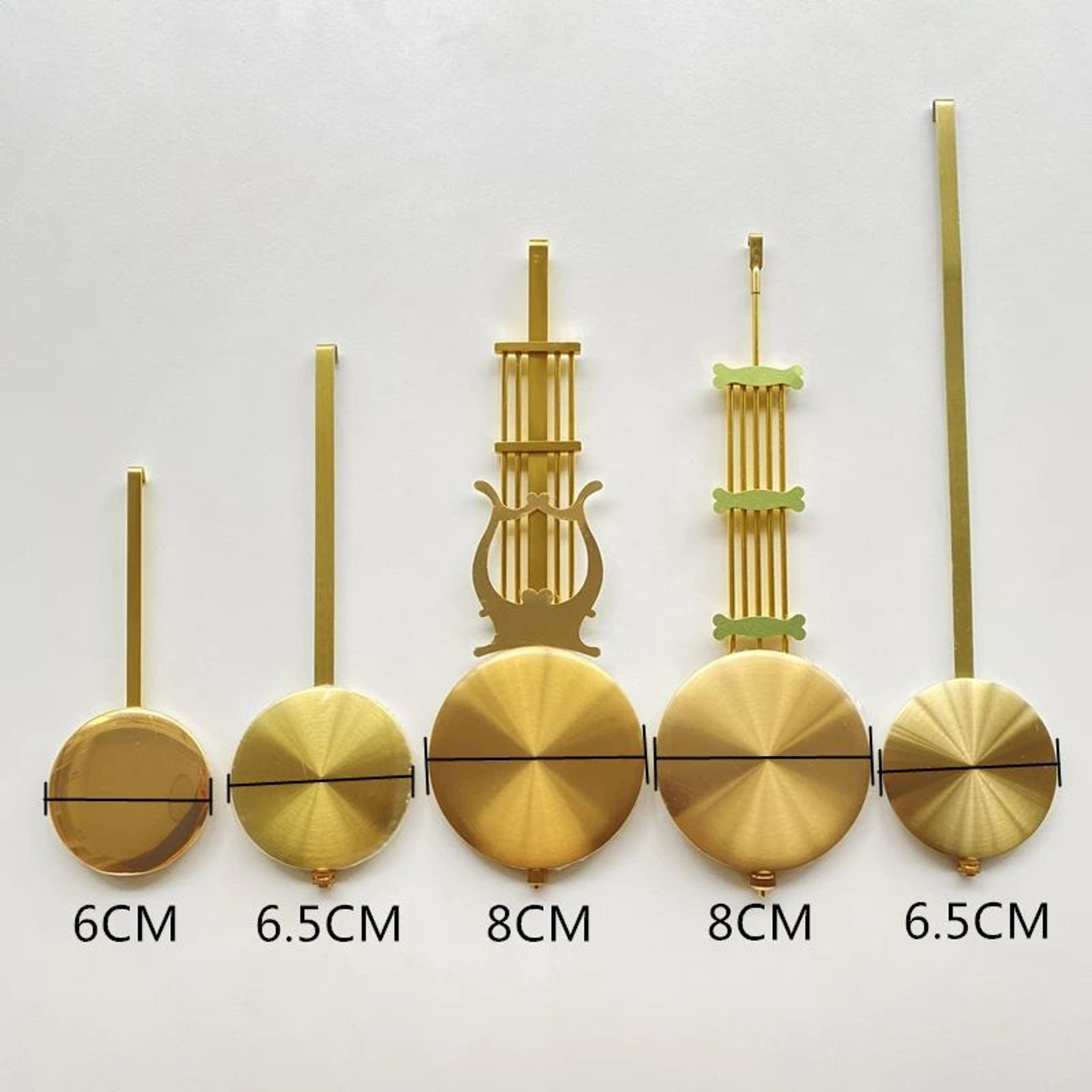 Gold Quartz Clock Pendulum  Metal Swing Bob Hammer Replacement DIY Grandfather Wall Clock Repair Ki 1